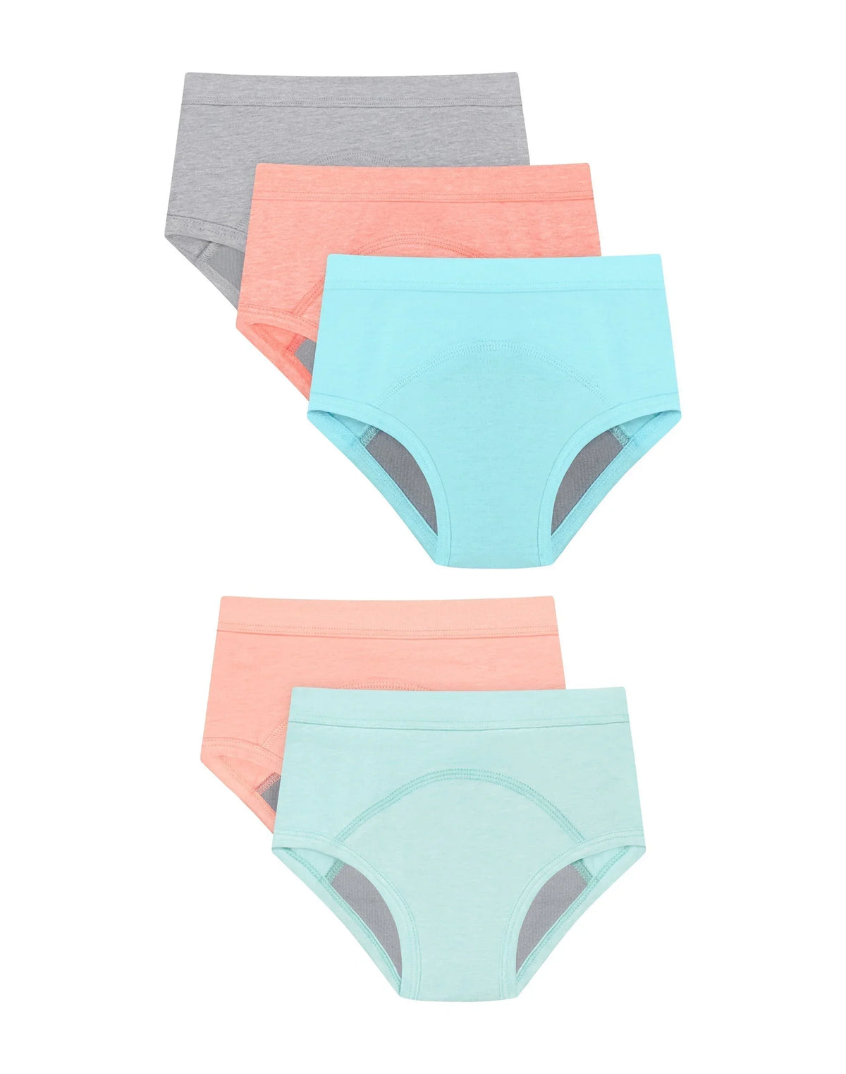 Hanes Toddler Girls' Heavy Absorbency Underwear Briefs Pack, 5-Pack, Cotton, Odor Control, Solids Main image
