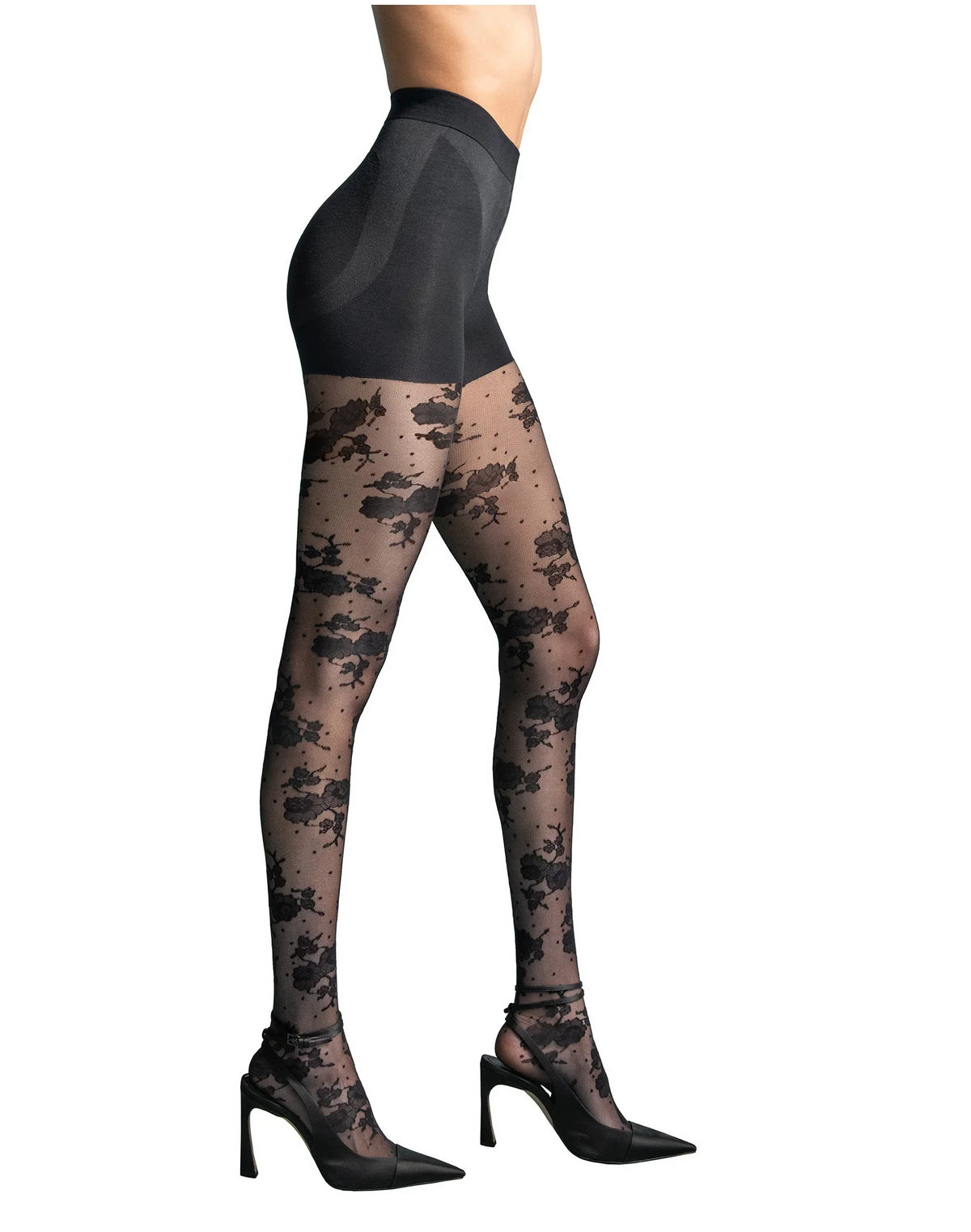 Hanes L'eggs Floral Lace Dot Women's Tights - Shaping & Lifting Hosiery - Smooth Hold Main image
