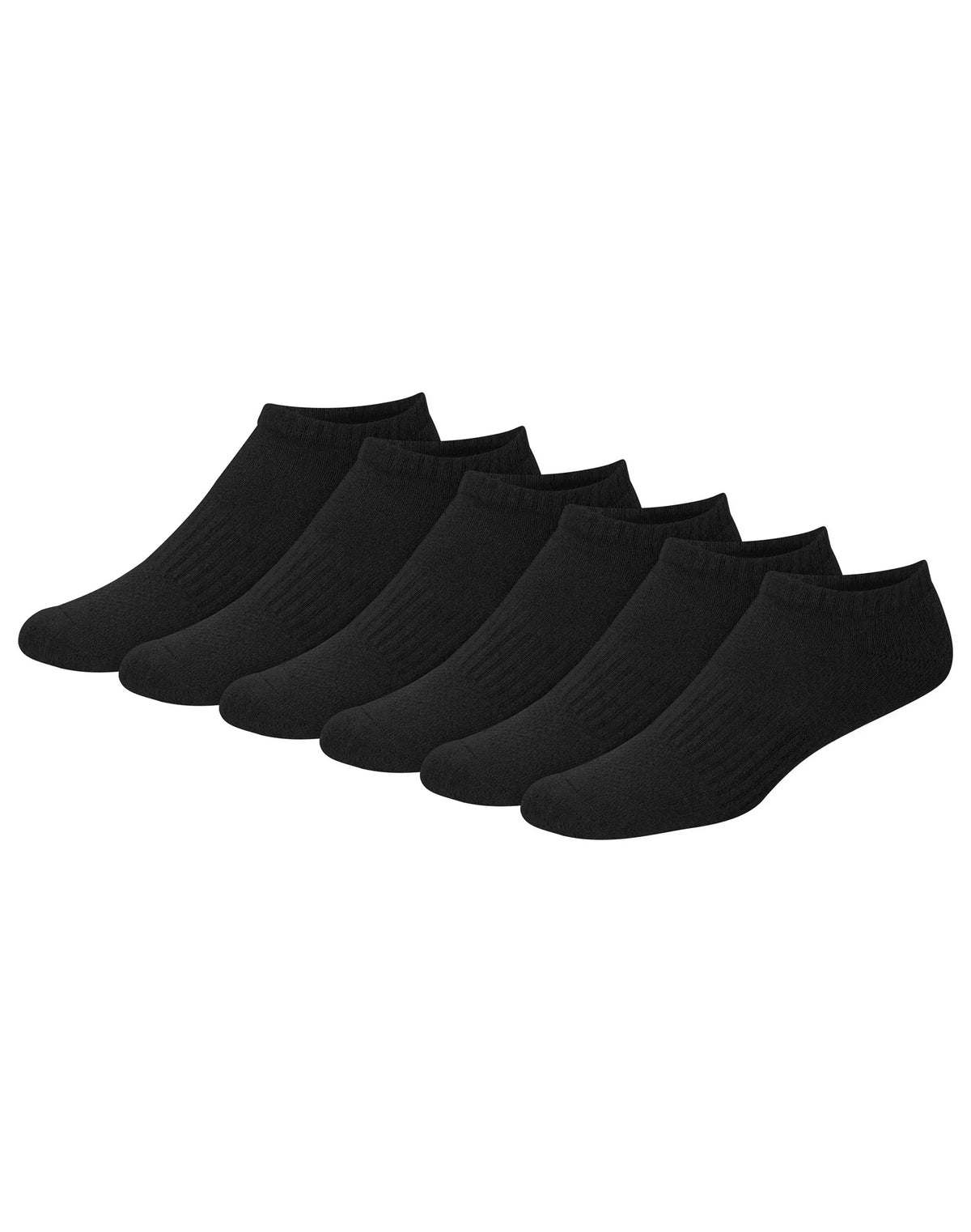 Hanes Men's Performance No Show Socks With Cushioned Heel & Toe, 6-Pack Main image