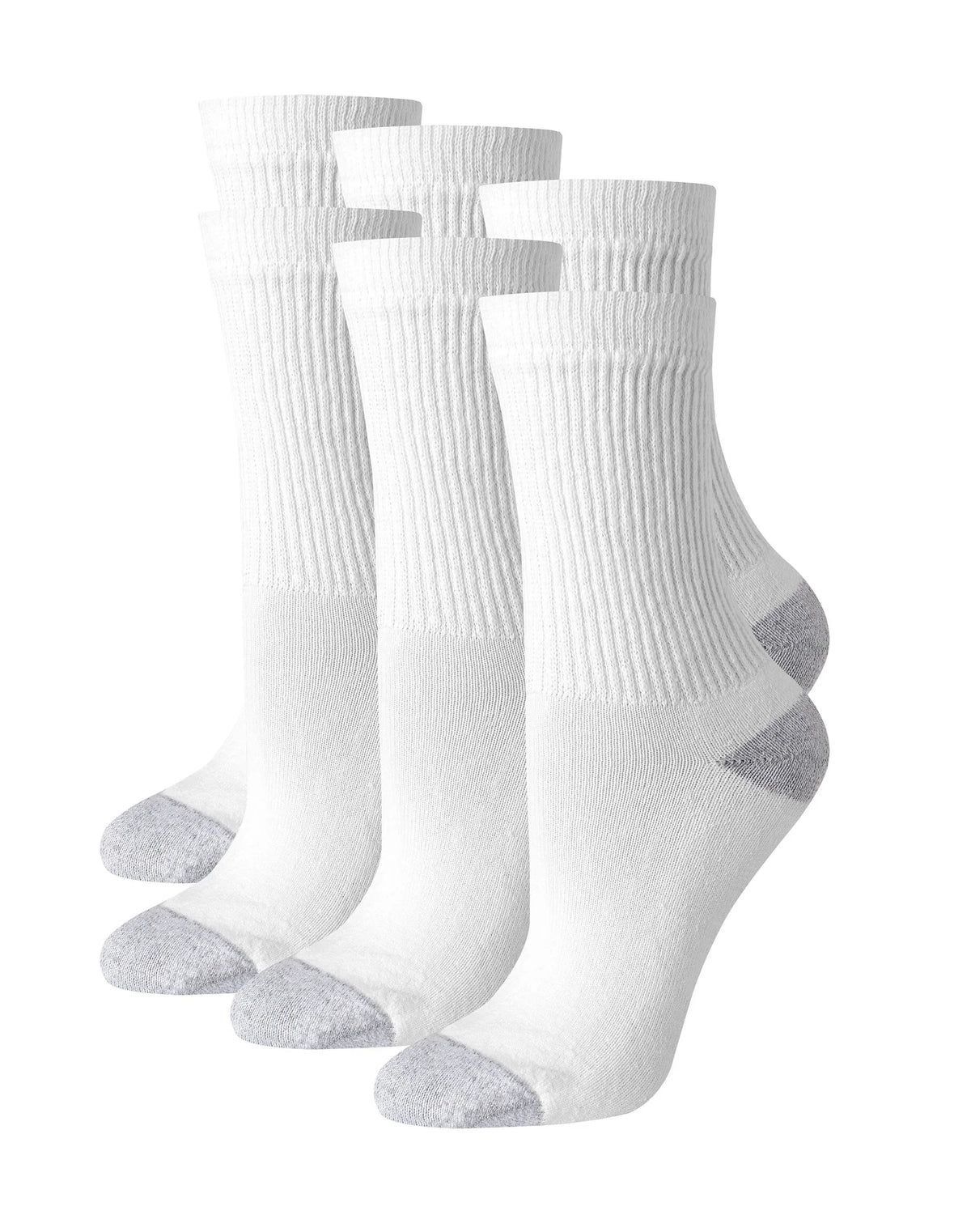 Hanes Women's Crew Socks, Moisture-Wicking, 6-Pairs Main image