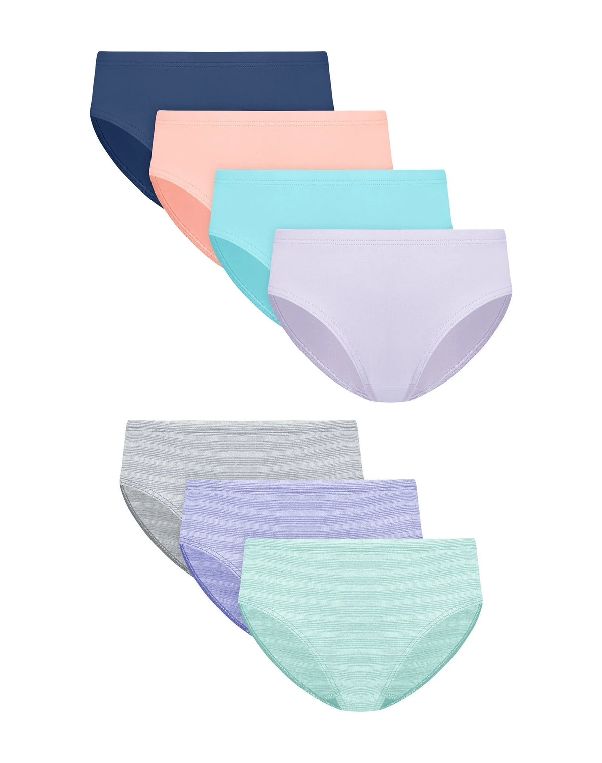 Hanes Pure Comfort Girls' Underwear Microfiber Hipster, 7-Pack Main image