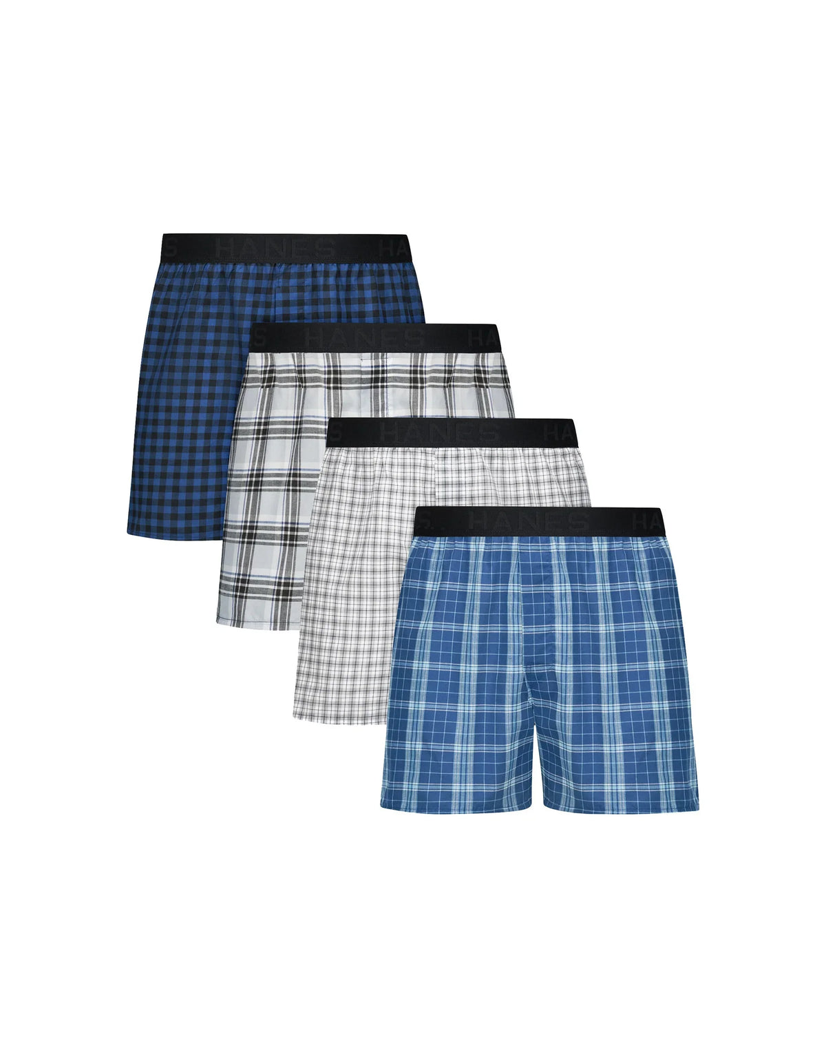 Hanes Ultimate Men's Underwear Boxers Pack - 4-Pack - Moisture-Wicking Cotton Boxers - Plaid Main image
