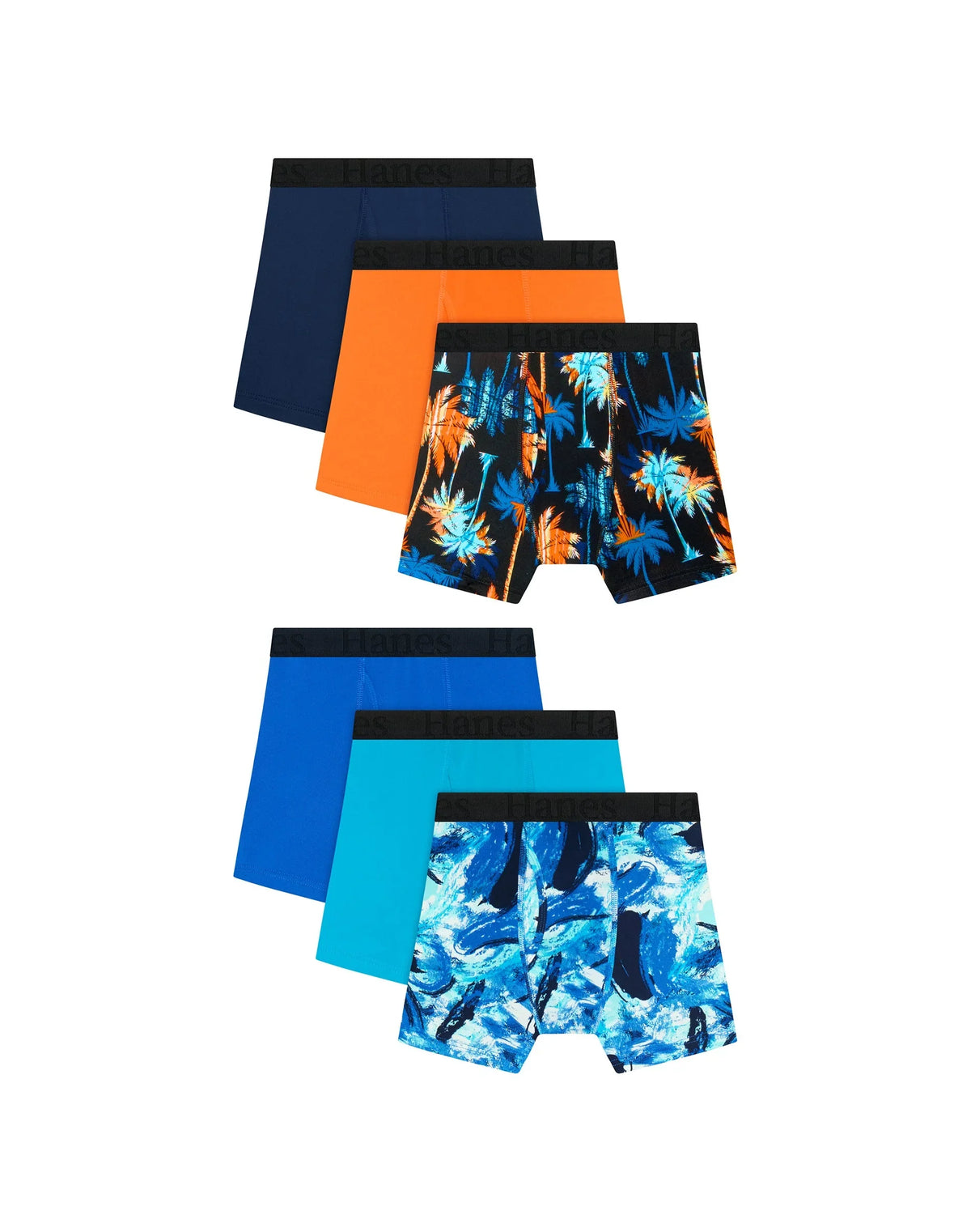 Hanes Originals SuperStretch Boys' Underwear Boxer Briefs Pack, 6-Pack Main image