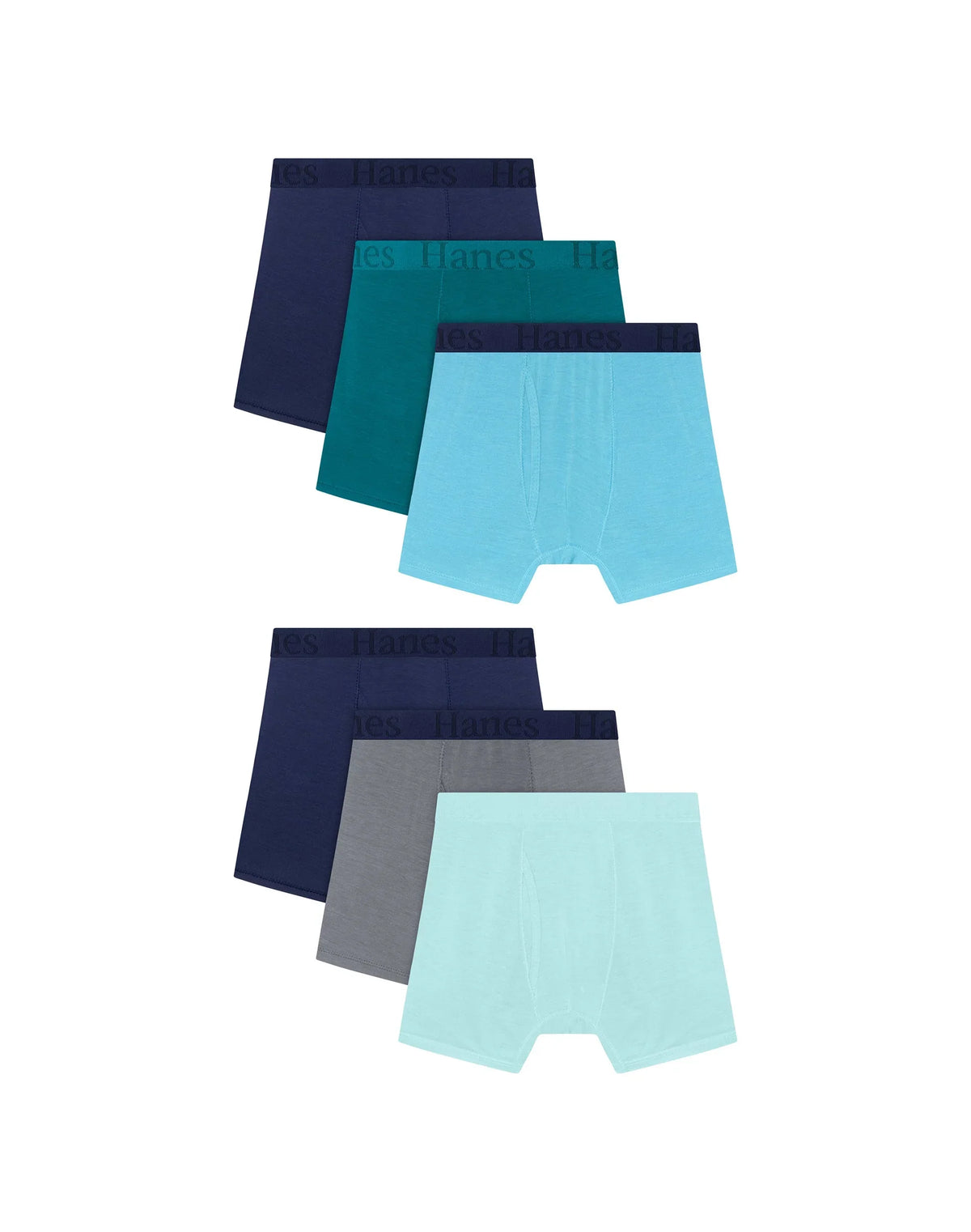 Hanes Originals SuperSoft Underwear Boxer Briefs Pack, 6-Pack, Black Main image