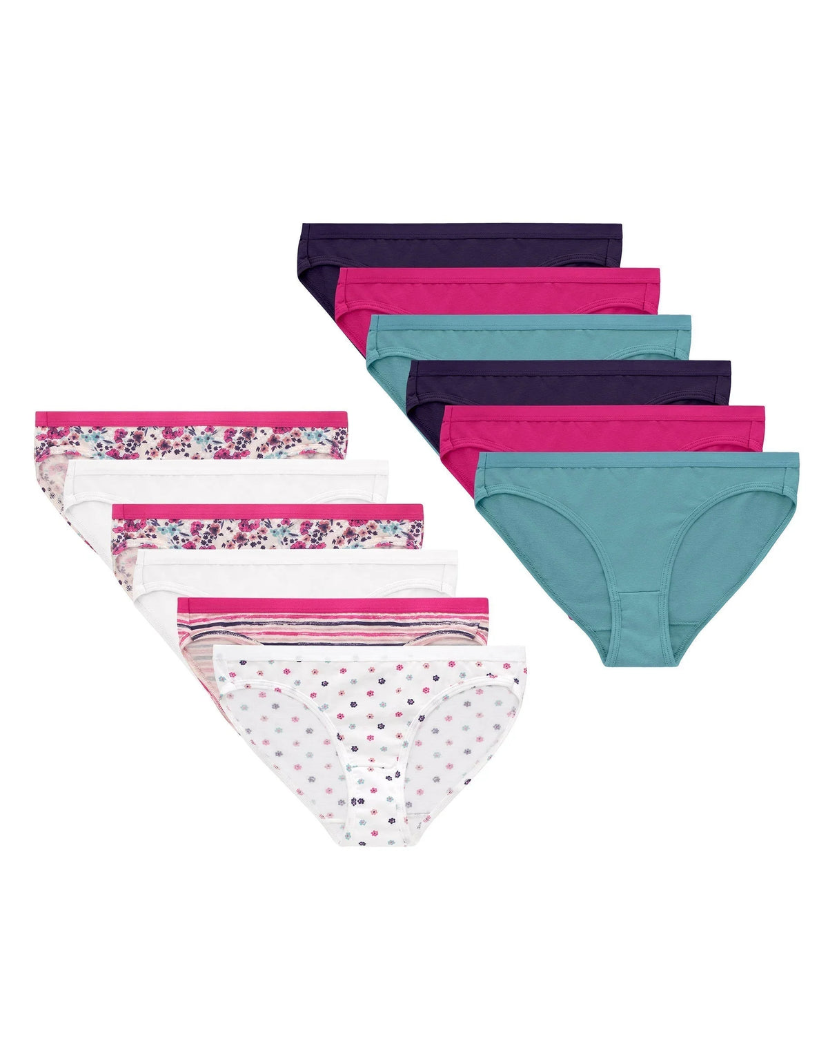 Hanes Girls’ Underwear Bikini, 12-Pack, Cotton Stretch Main image