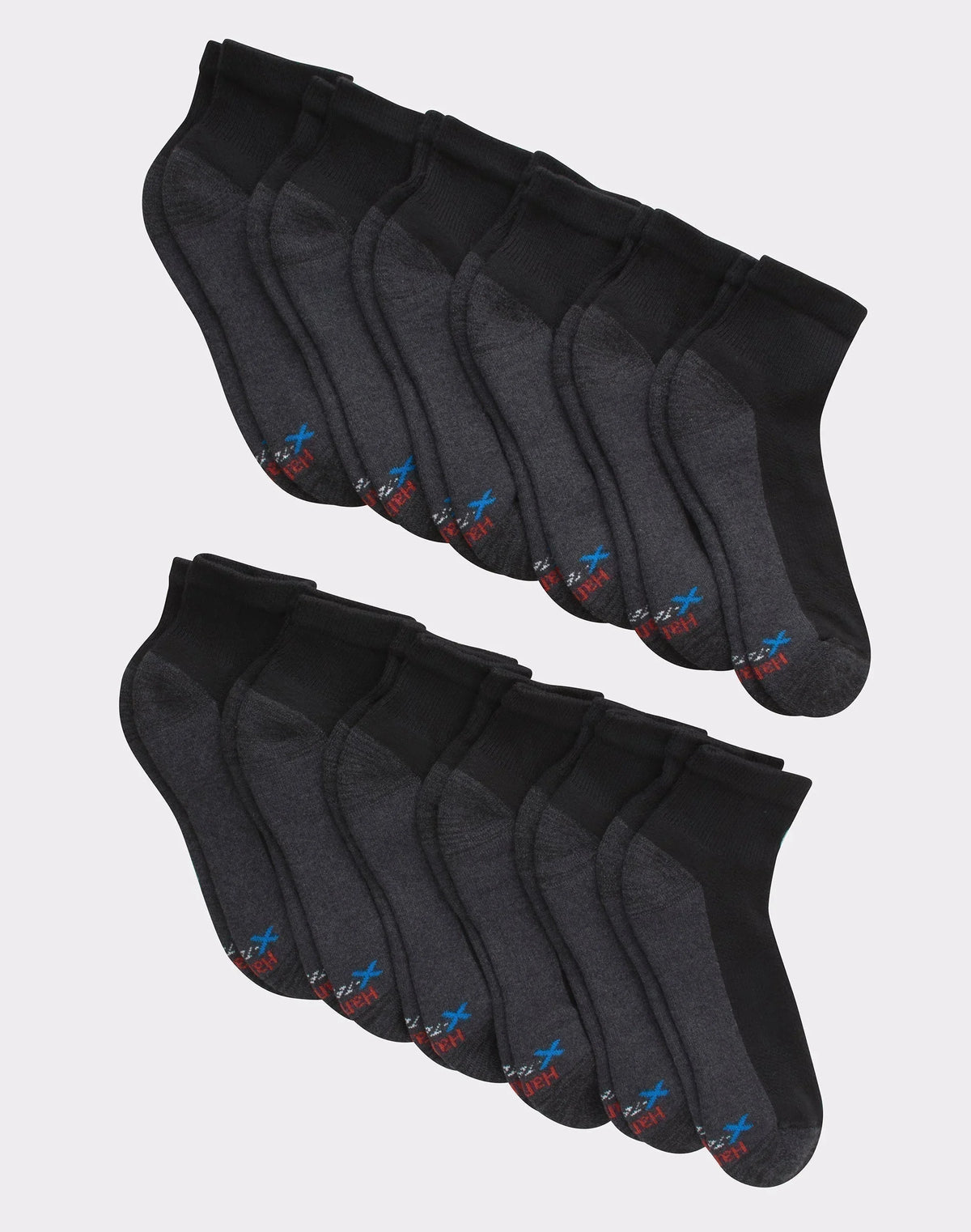 Hanes Men's X-Temp Cushioned Ankle Socks, 12-Pairs Main image