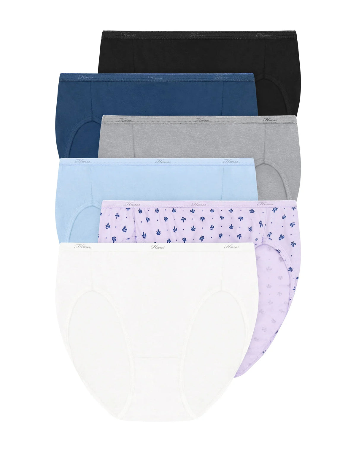 Hanes Cool Comfort Women's Cotton Hi-Cut Underwear, 6-Pack Main image