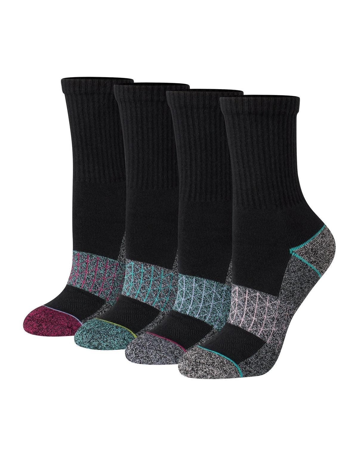 Hanes Absolute Comfort Women's Crew Socks, 4-Pairs Main image