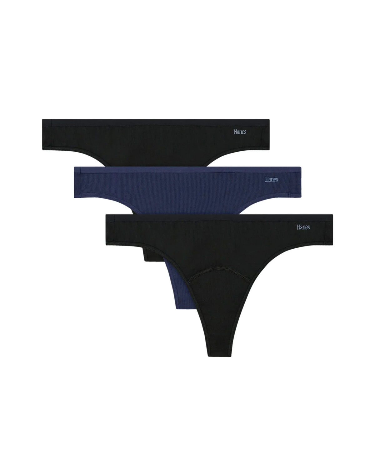 Hanes Women's Period Underwear Thongs, 3-Pack, Comfort, Period., Light Protection Main image