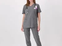 Hanes Comfort Fit Scrubs Women's Rib Back Scrub Top Main image