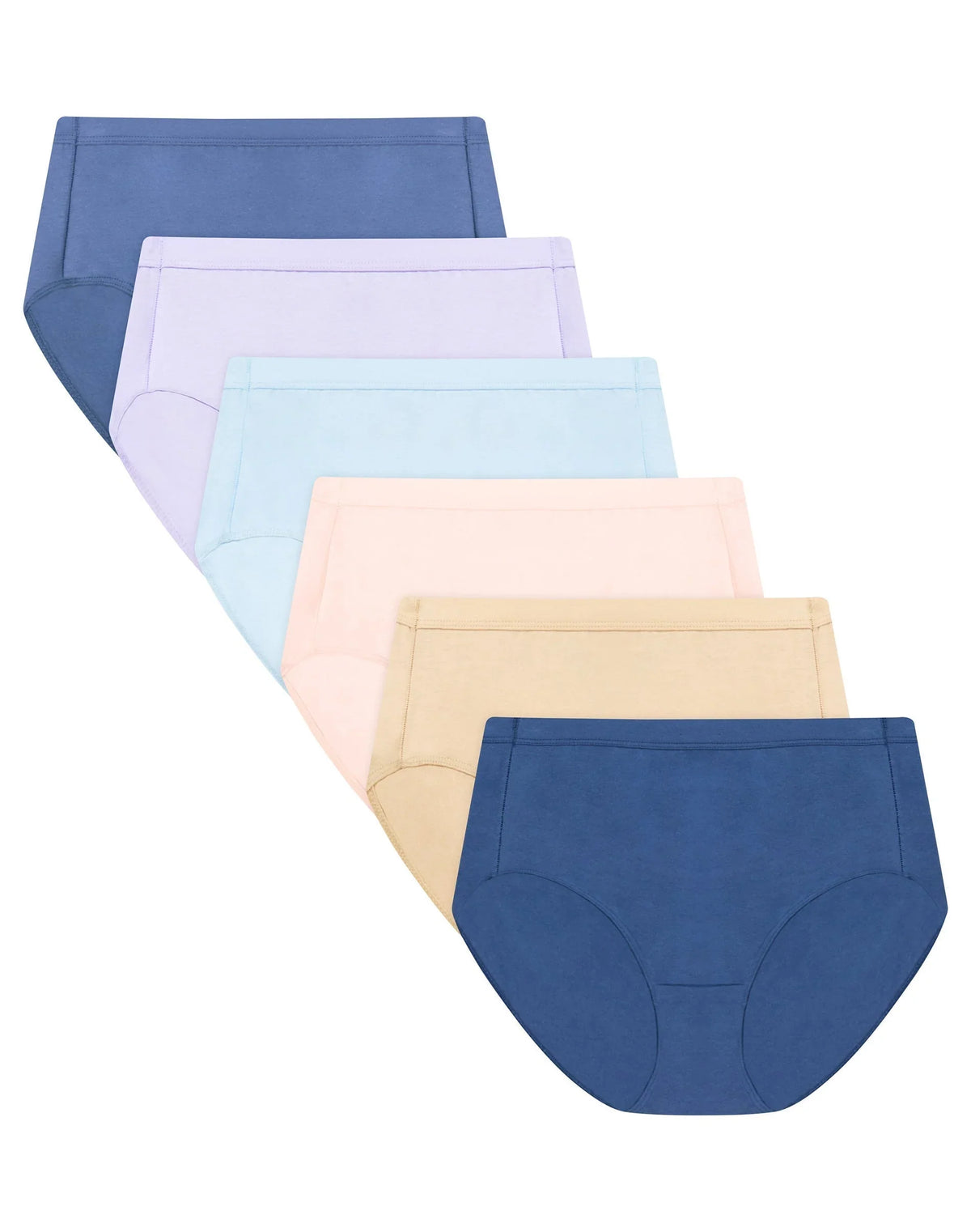 Hanes Pure Comfort Women’s Brief Underwear, Organic Cotton, Assorted, 6-Pack Main image