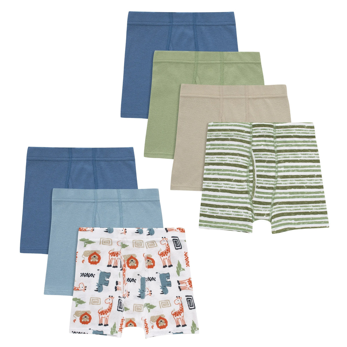 Hanes Pure Comfort Toddler Boys' Underwear Boxer Brief, 7-Pack, Organic Cotton Main image
