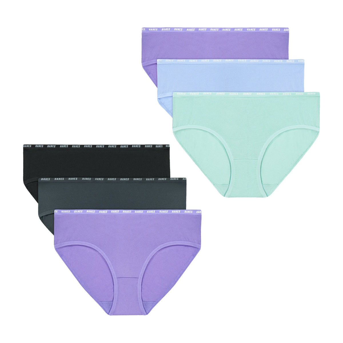 Hanes Moves Girls' Underwear Hipster, 6-Pack, Anti Odor, Breathable Stretch Main image
