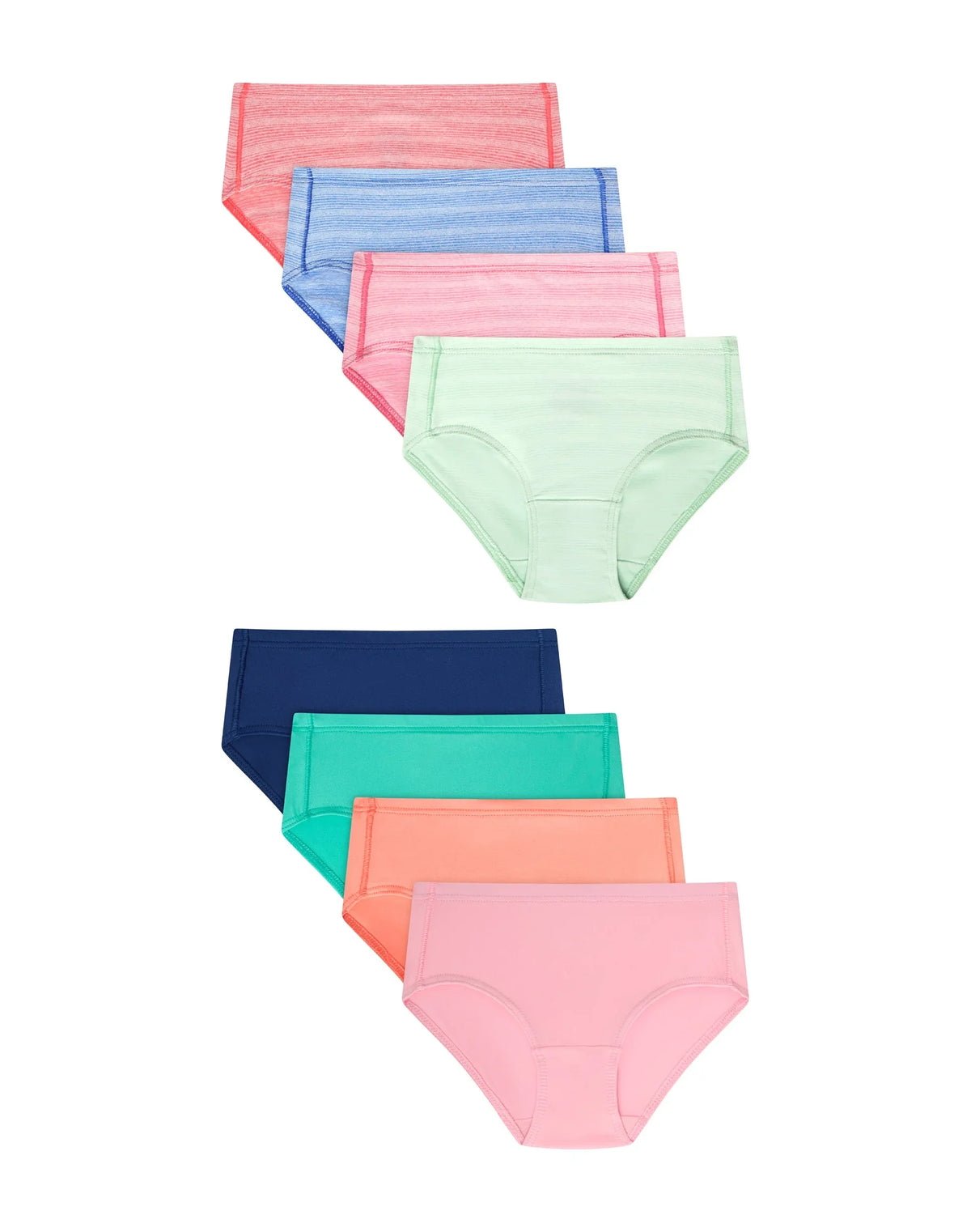 Hanes Pure Comfort Toddler Girls Underwear Briefs Pack, 8-Pack, Microfiber Stretch Main image