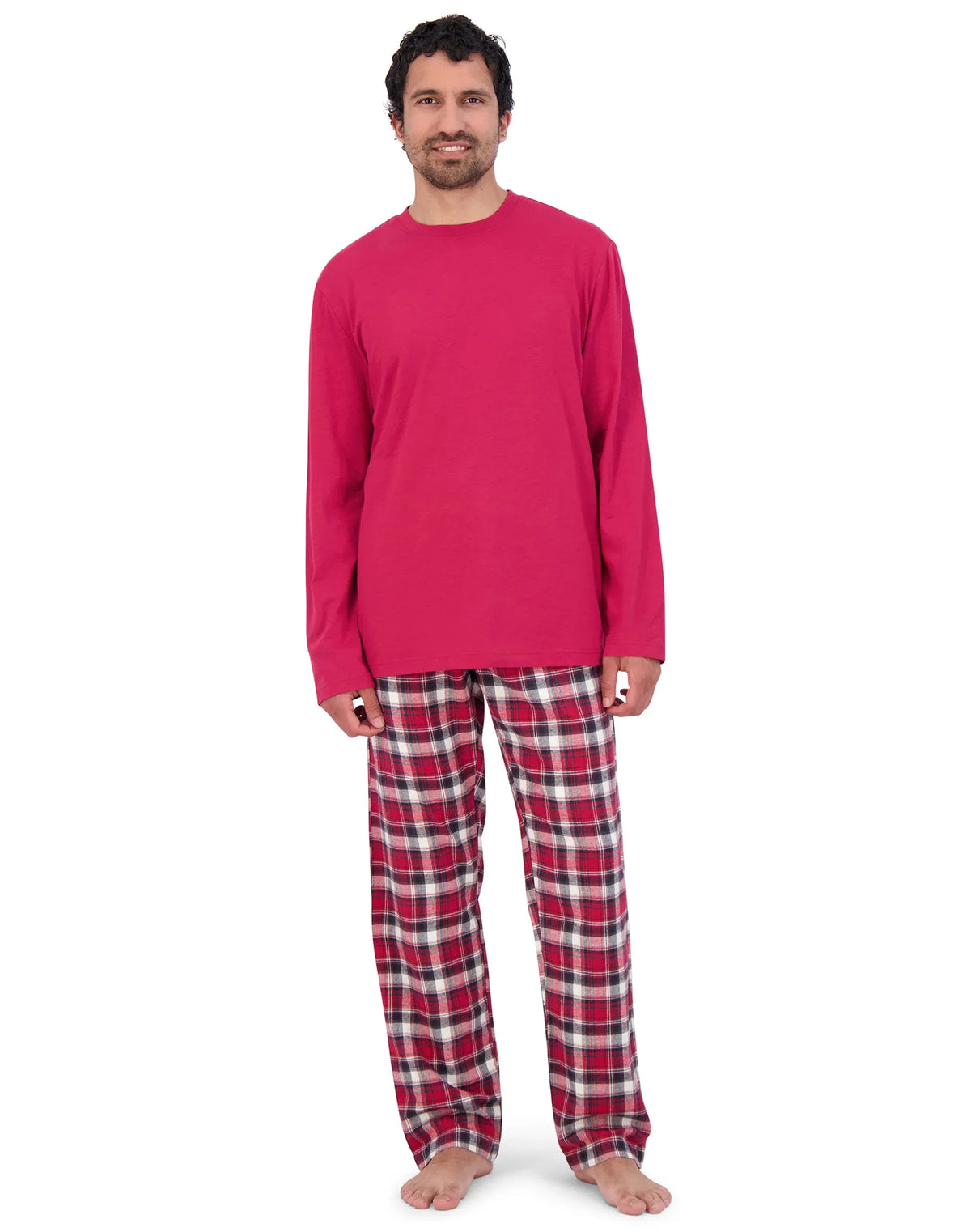 Hanes Men’s Flannel Pajama Set, Cotton Blend Main image