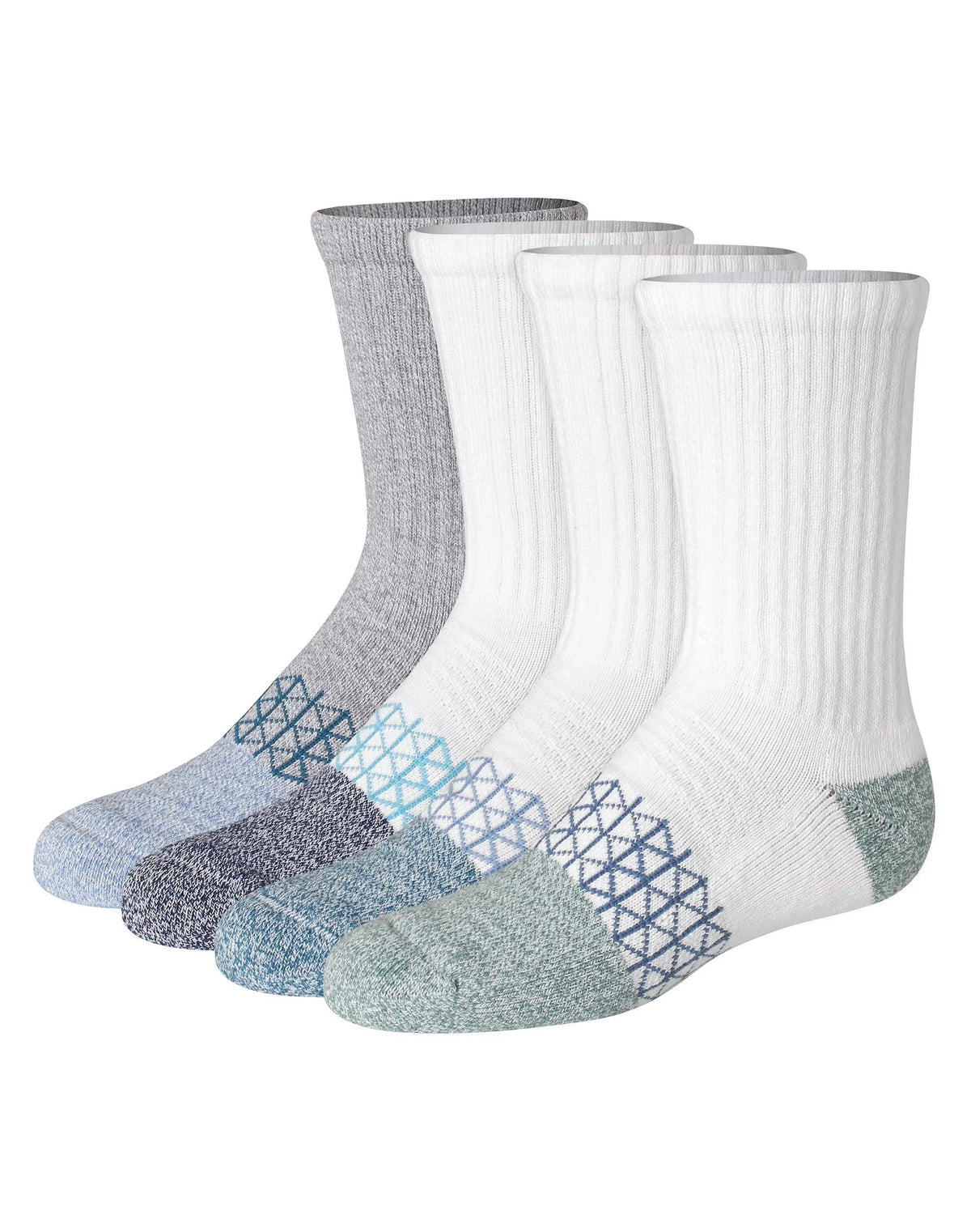 Hanes Absolute Active Boys' Crew Socks Pack, 4-Pack, Moisture Wicking Main image