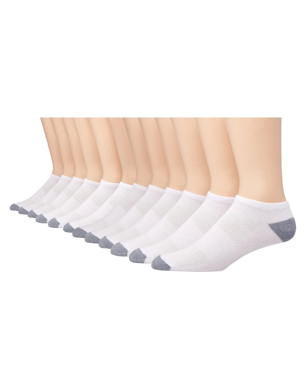 Hanes X-Temp Men's Lightweight Low Cut Socks, Shoe Sizes 6-12, 12-Pairs