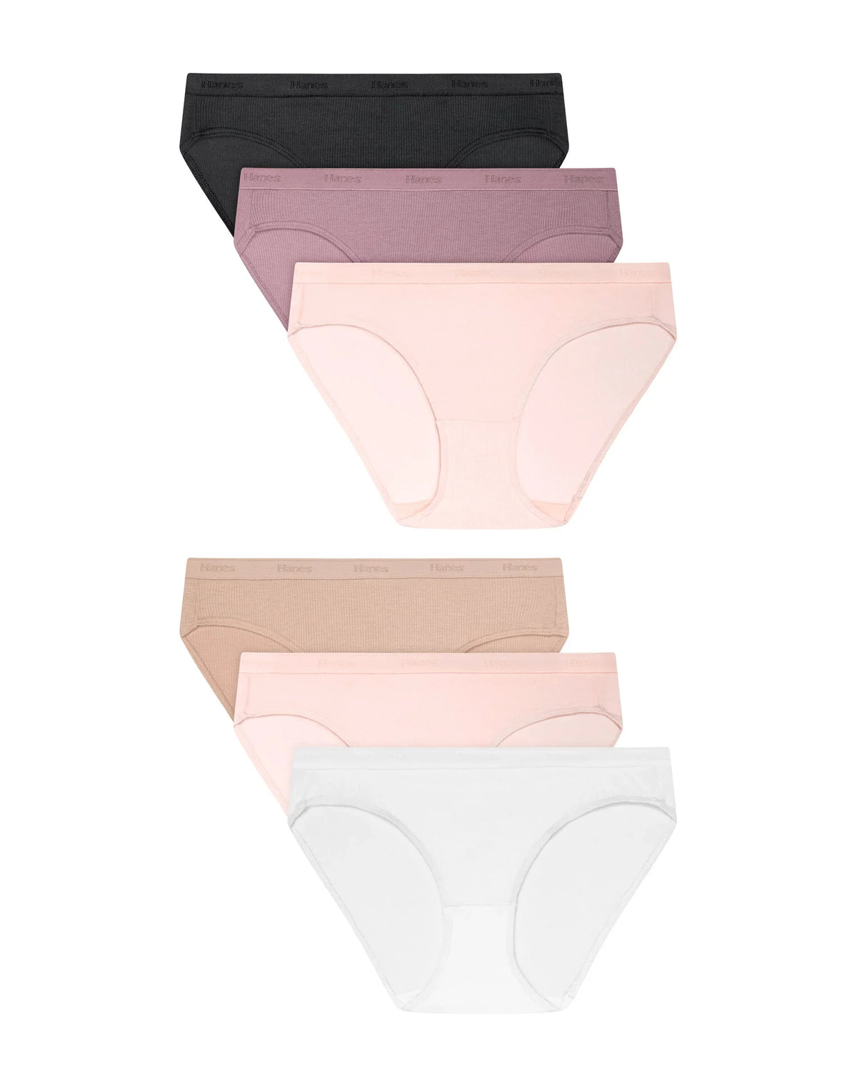 Hanes SuperSoft Girls' Underwear Bikinis Pack, 6-pack, Moisture-Wicking Main image