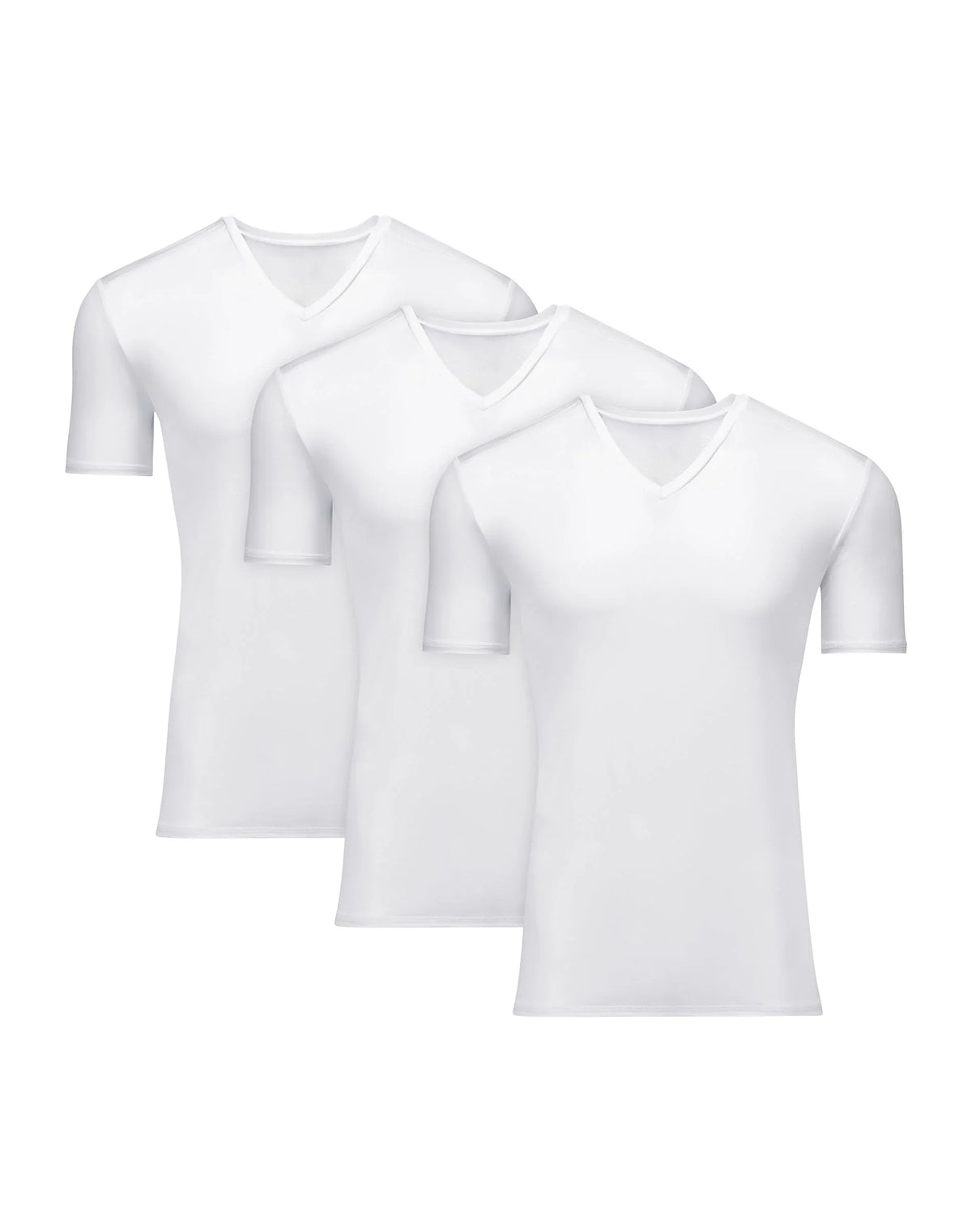Hanes Moves Ultimate Men's Breathable V-neck T-Shirt, X-Temp, White, 3-Pack Main image