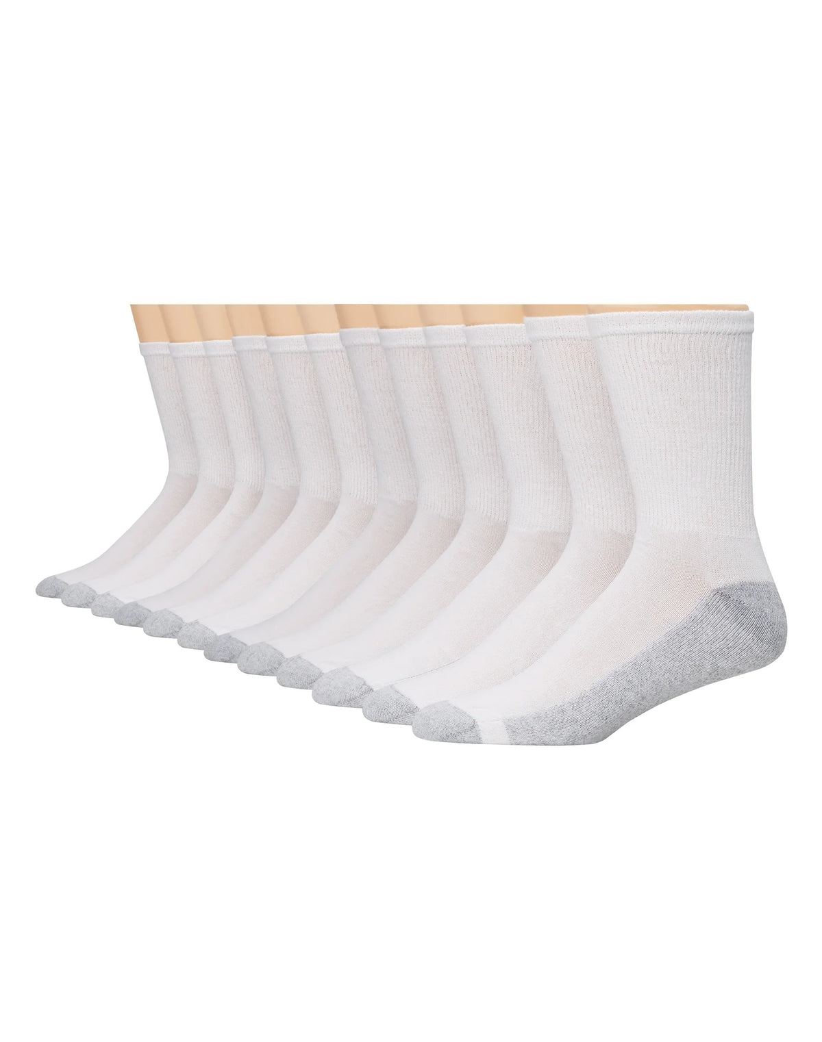 Hanes Double Tough Men's Crew Socks, Shoe Sizes 6-12, 12-Pairs Main image