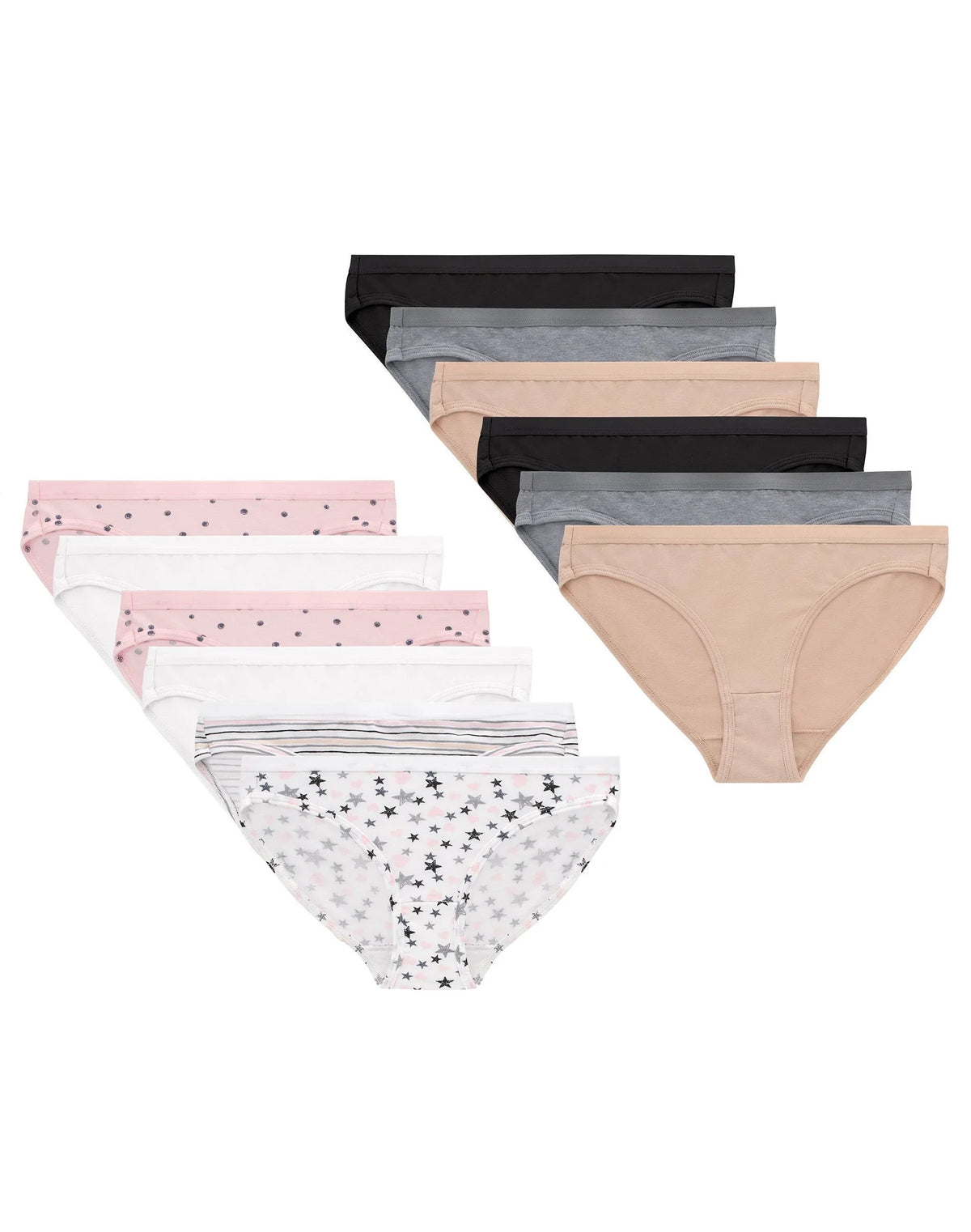 Hanes Girls’ Underwear Bikini, 12-Pack, Cotton Stretch Main image