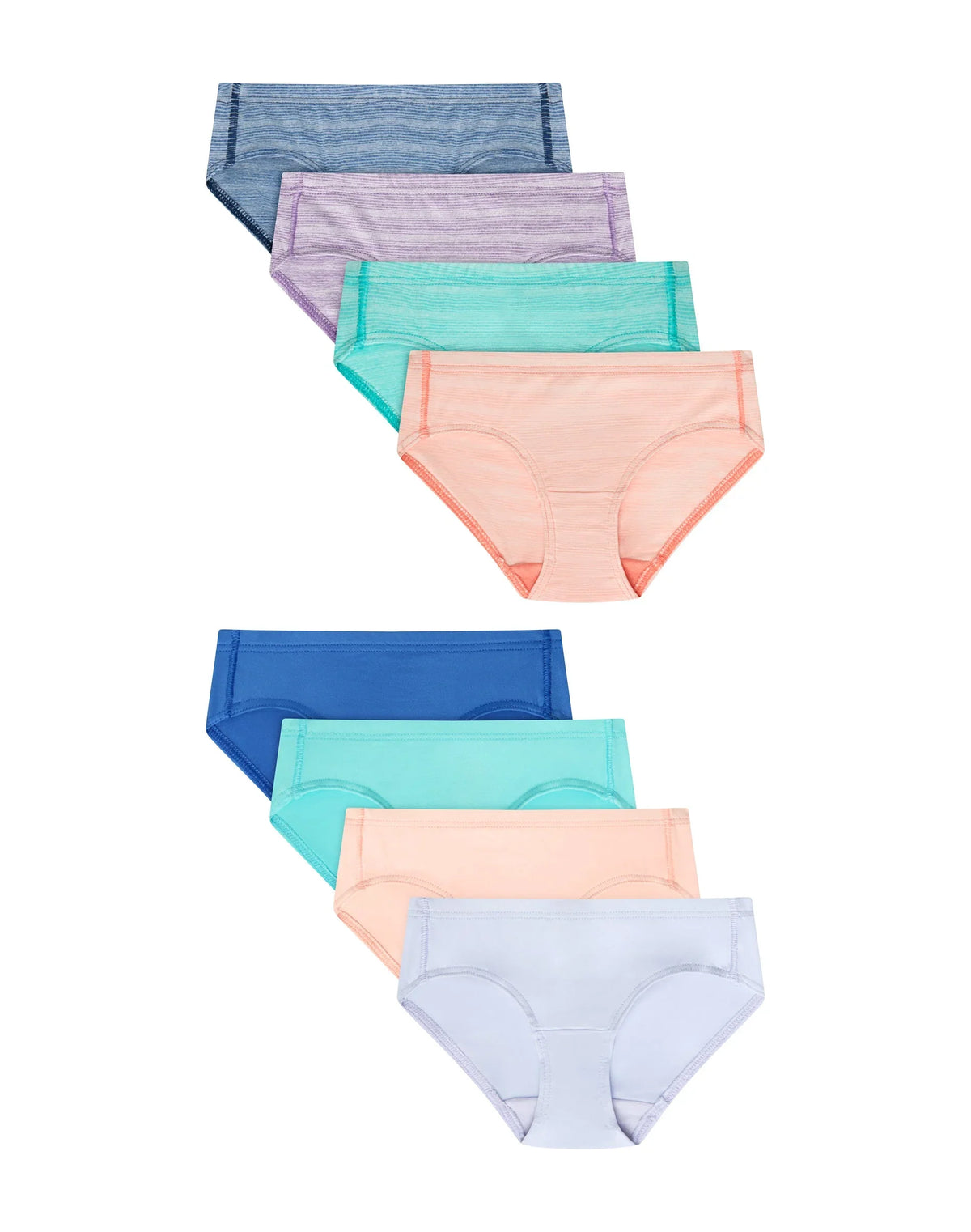 Hanes Pure Comfort Toddler Girls' Underwear Hipsters Pack, 8-Pack, Microfiber Stretch Main image
