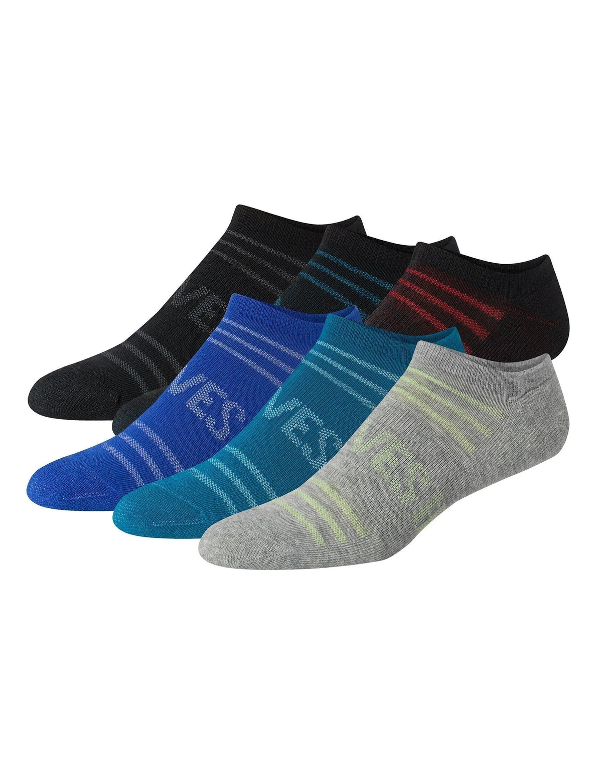 Hanes Moves Breathable Mesh Men’s No Show Socks, Shoe Sizes 6-12, 6-Pairs Main image