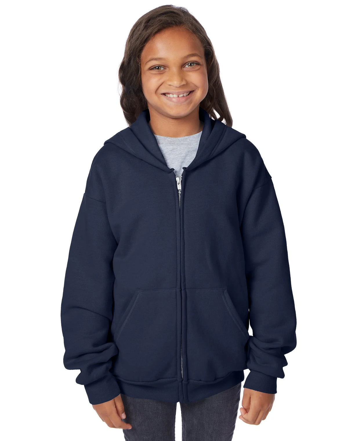 Hanes EcoSmart Kids' Full-Zip Hooded Jacket Main image