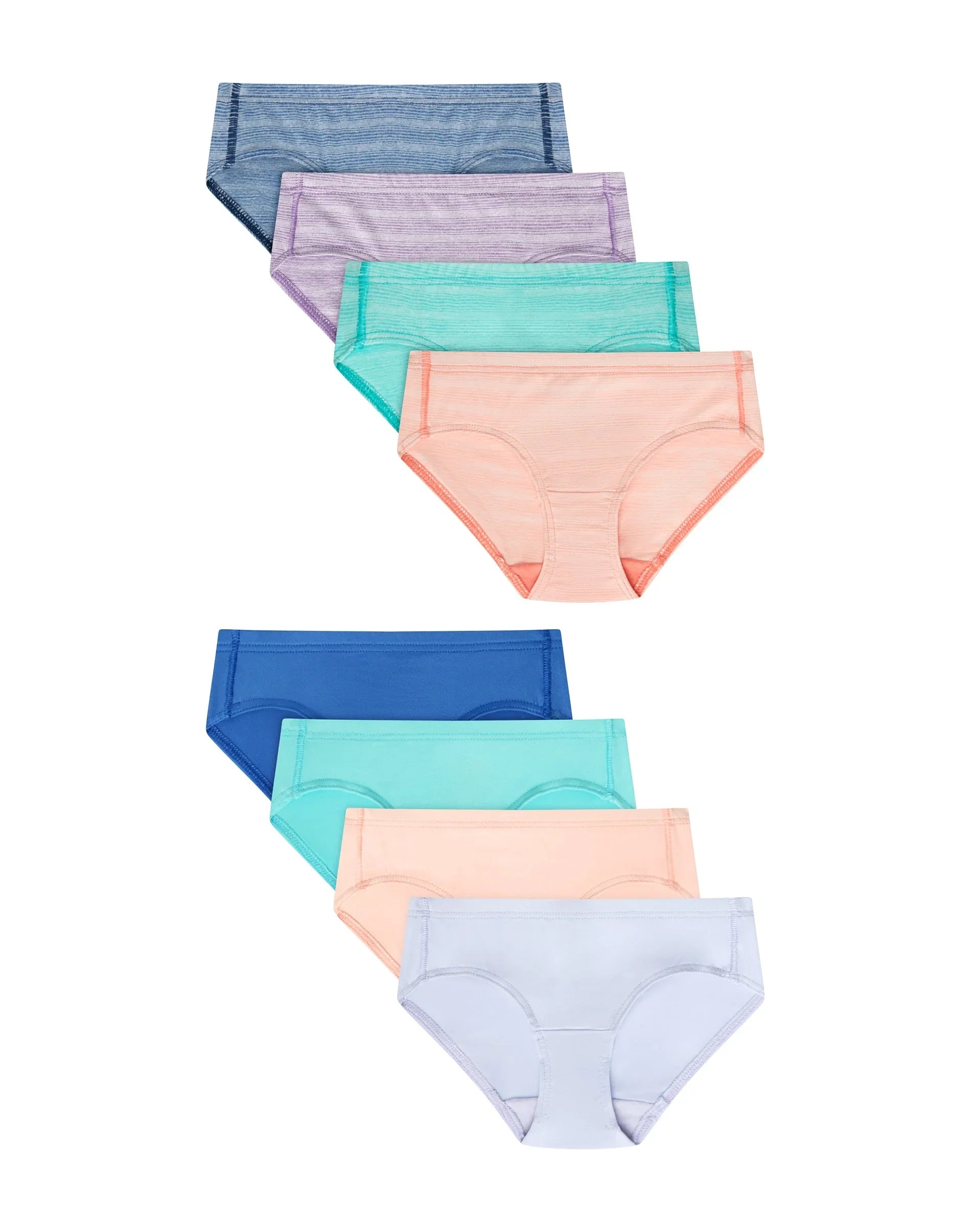 Hanes Pure Comfort Toddler Girls' Underwear Hipsters Pack, 8-Pack, Microfiber Stretch Secondary image