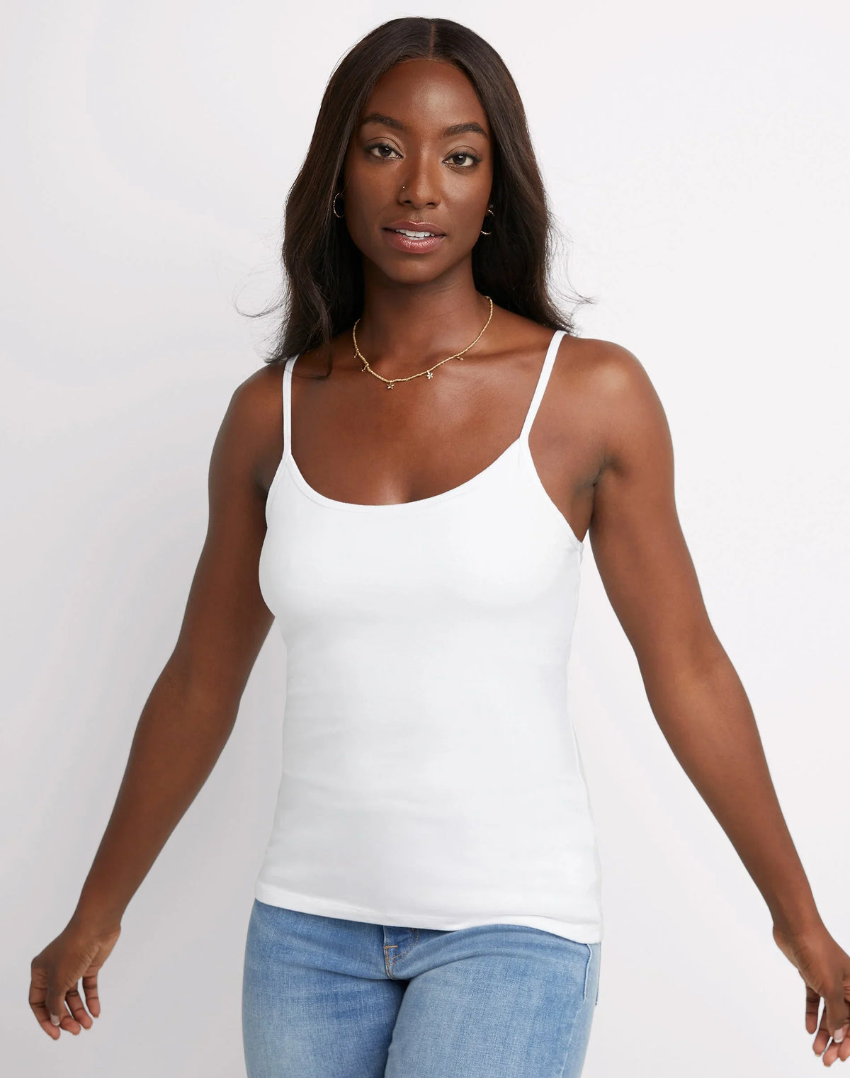 Hanes Women's Stretch Cami with Built-In Shelf Bra Main image