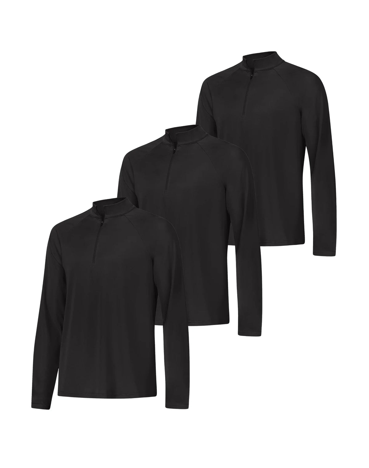Hanes Cool DRI Men’s Quarter-Zip Pullover, 3-Pack, Moisture-Wicking Main image