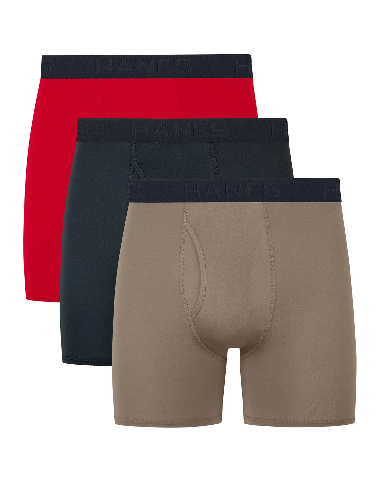 Hanes Ultimate® Comfort Sport Men's Underwear Boxer Briefs Pack – 3-Pack – X-Temp® – Moisture-Wicking Performance Main image