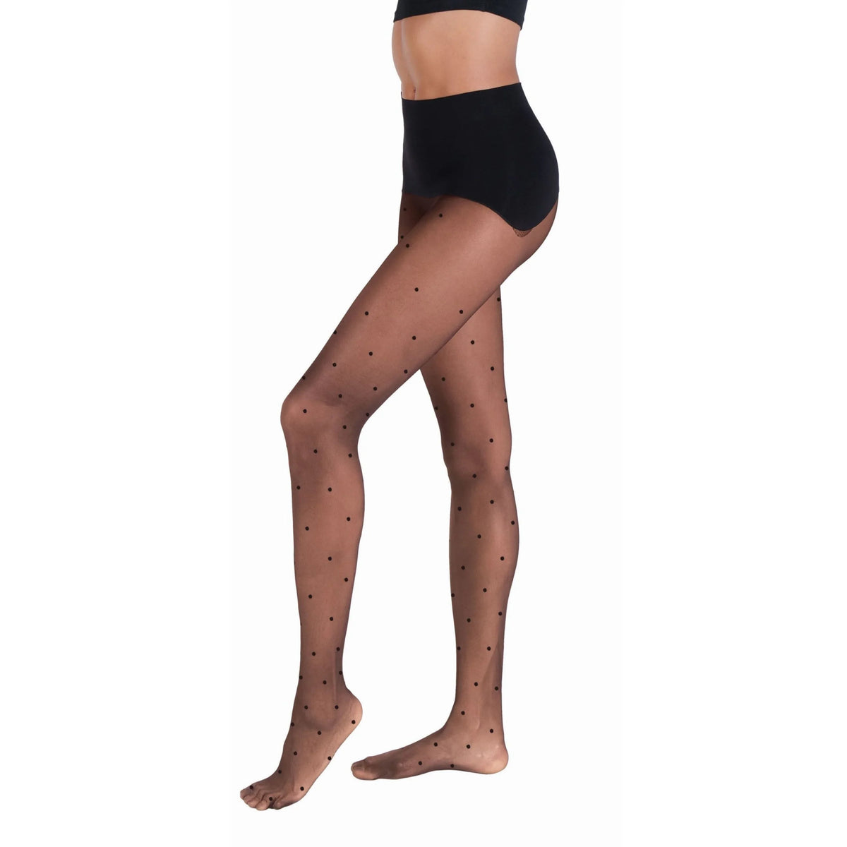 Hanes Glide Women's Seamless Dot Tights – Sheer Hosiery – No-Dig Waistband Main image