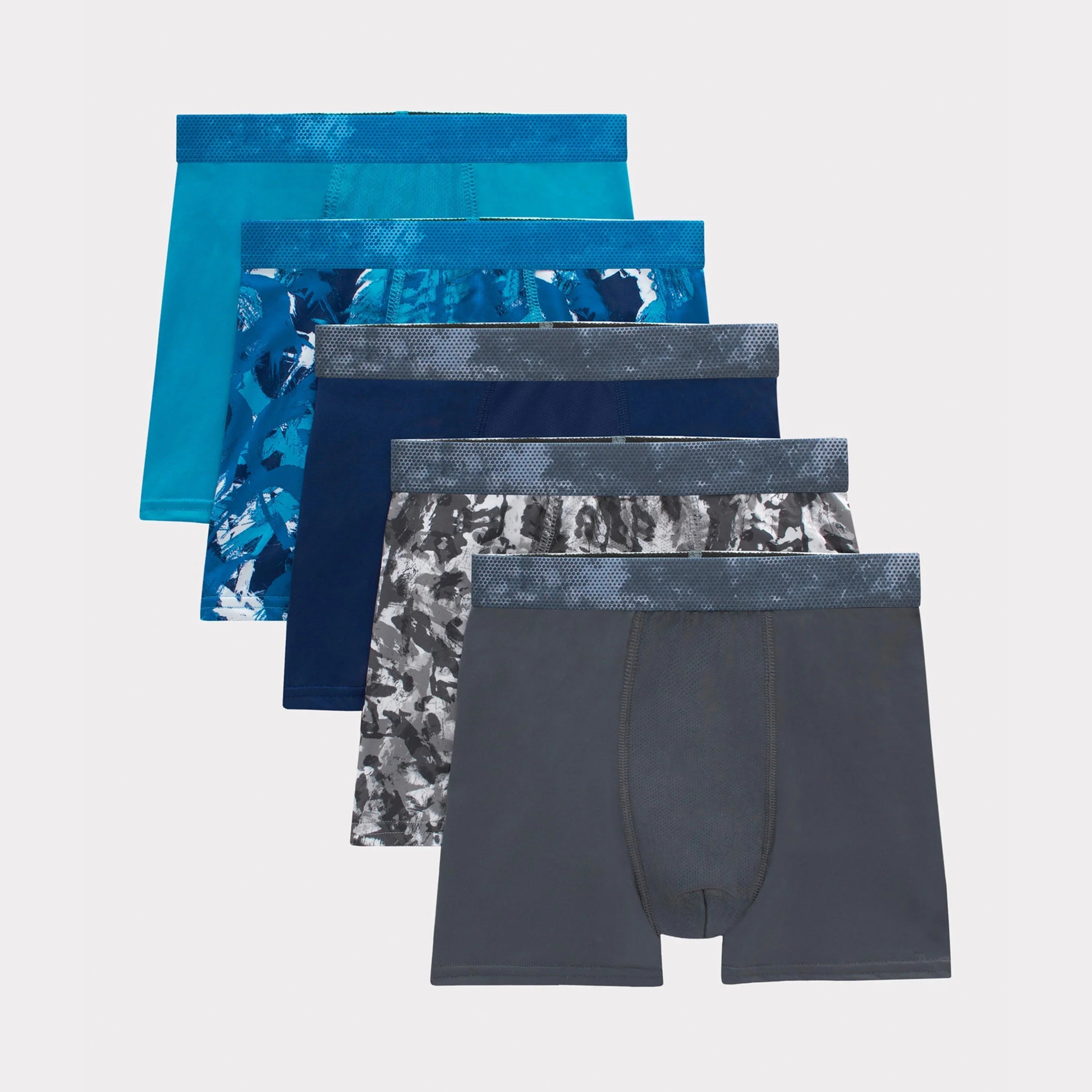 Hanes Moves Boys' Breathable Boxer Brief Underwear, X-Temp, Assorted Prints & Solids, 5-Pack Secondary image