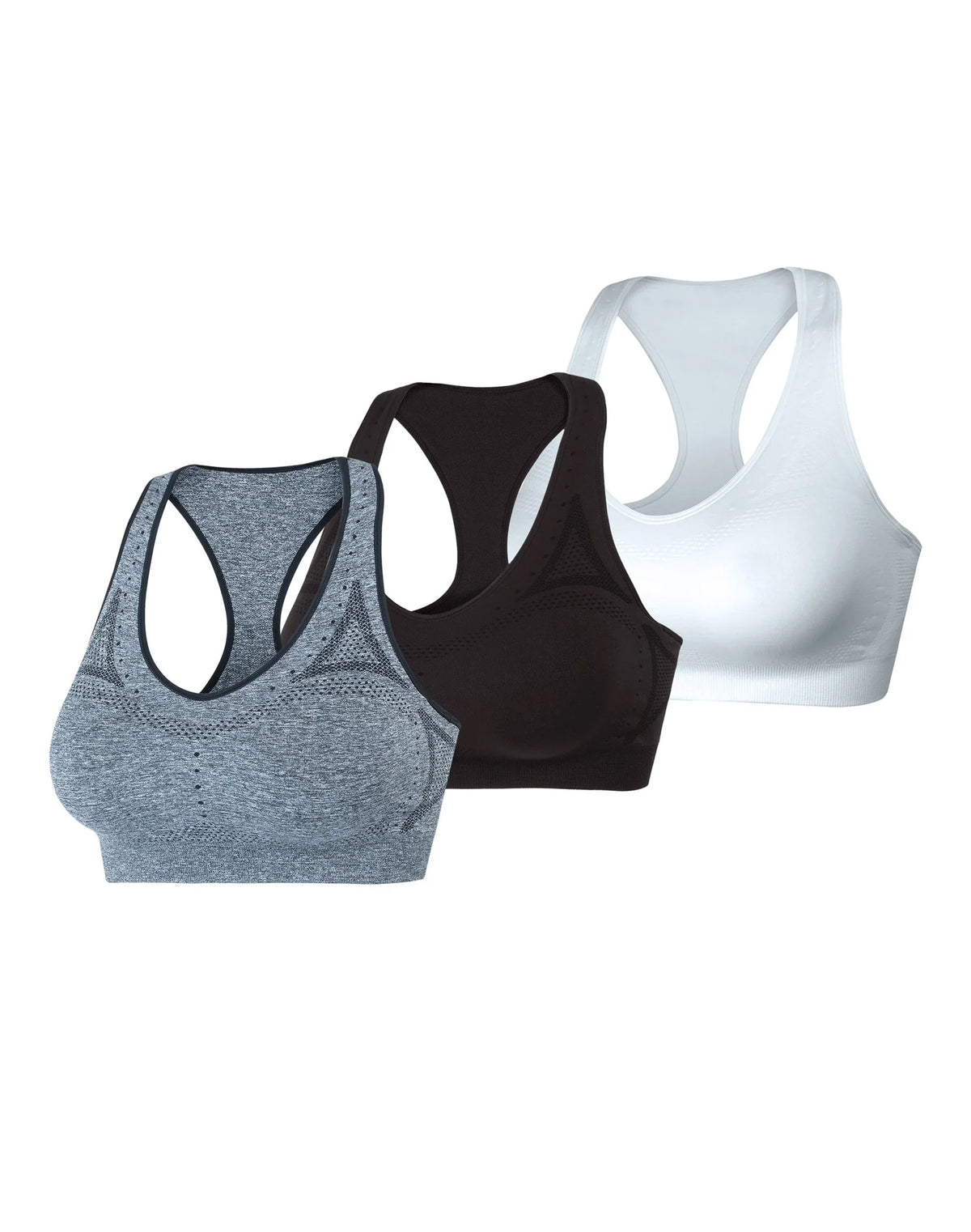 Hanes Sport Women's Seamless Racerback Sports Bra, 3-Pack Main image