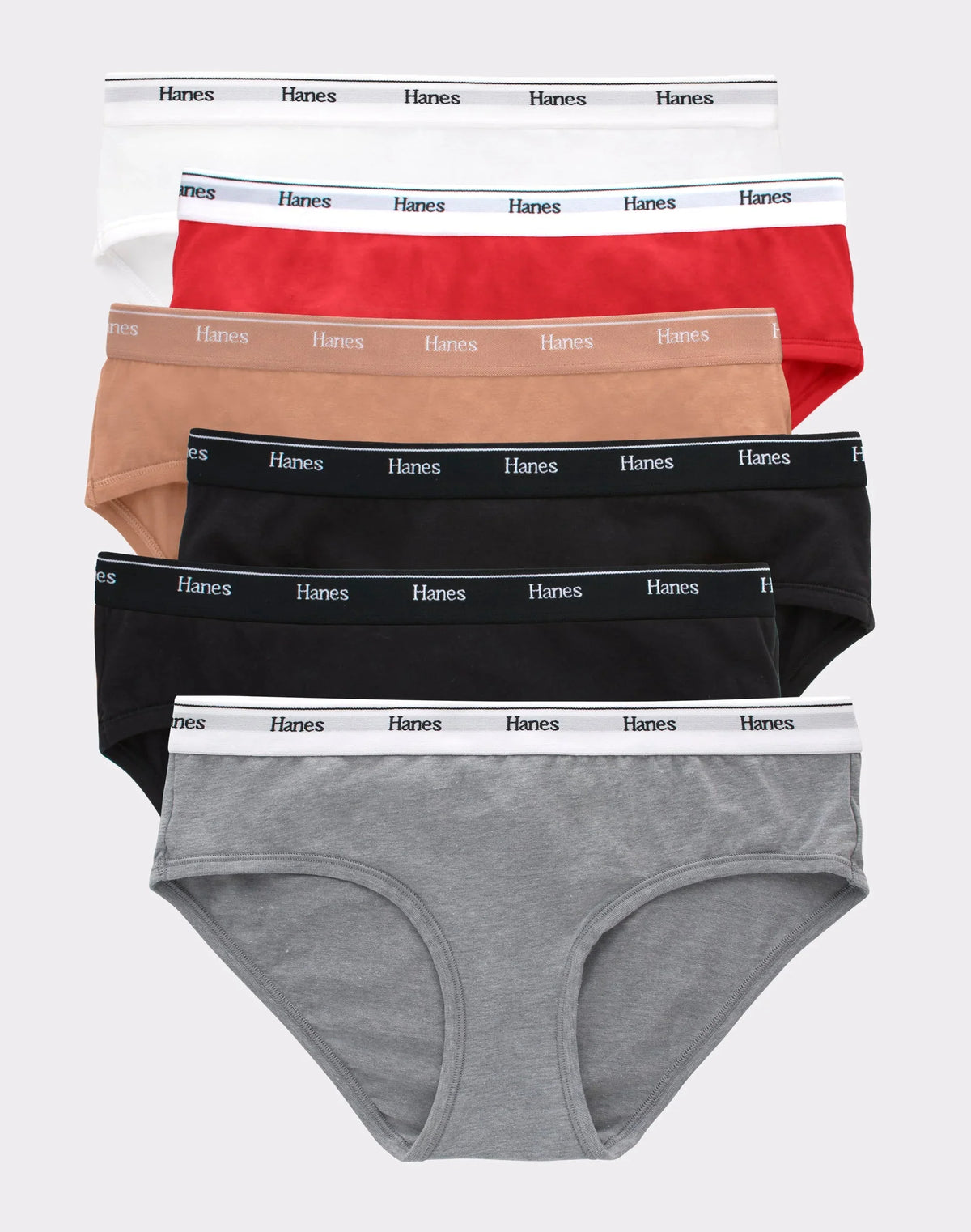 Hanes Originals Women's Hipster Underwear, Breathable Stretch Cotton, 6-Pack Main image