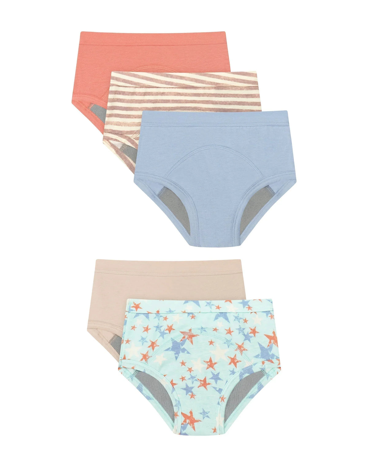 Hanes Toddlers' Girls' Heavy Absorbency Underwear Briefs Pack, 5-Pack, Potty Training, Neutrals Main image