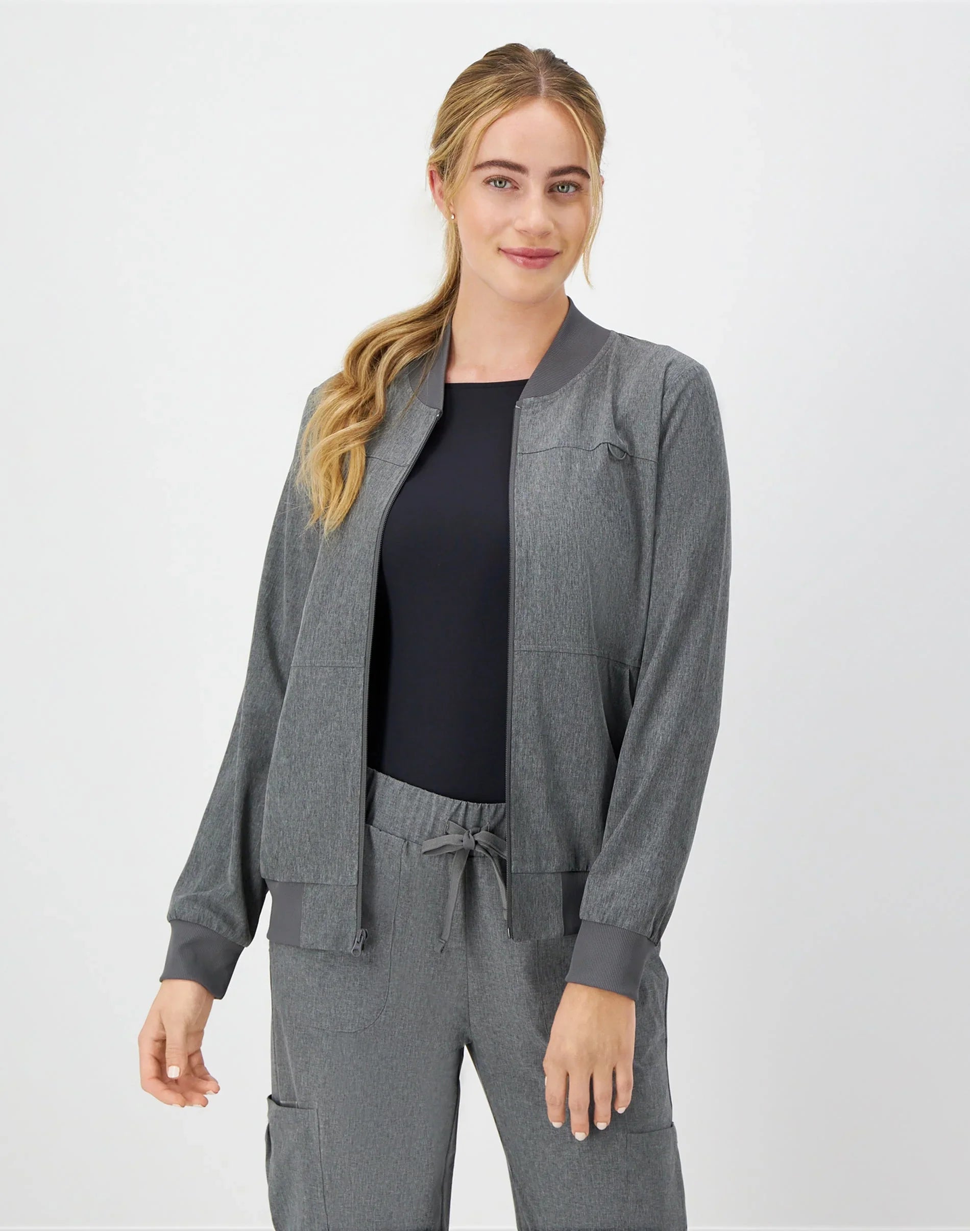 Hanes Comfort Fit Scrubs Women's Scrub Bomber Jacket Secondary image