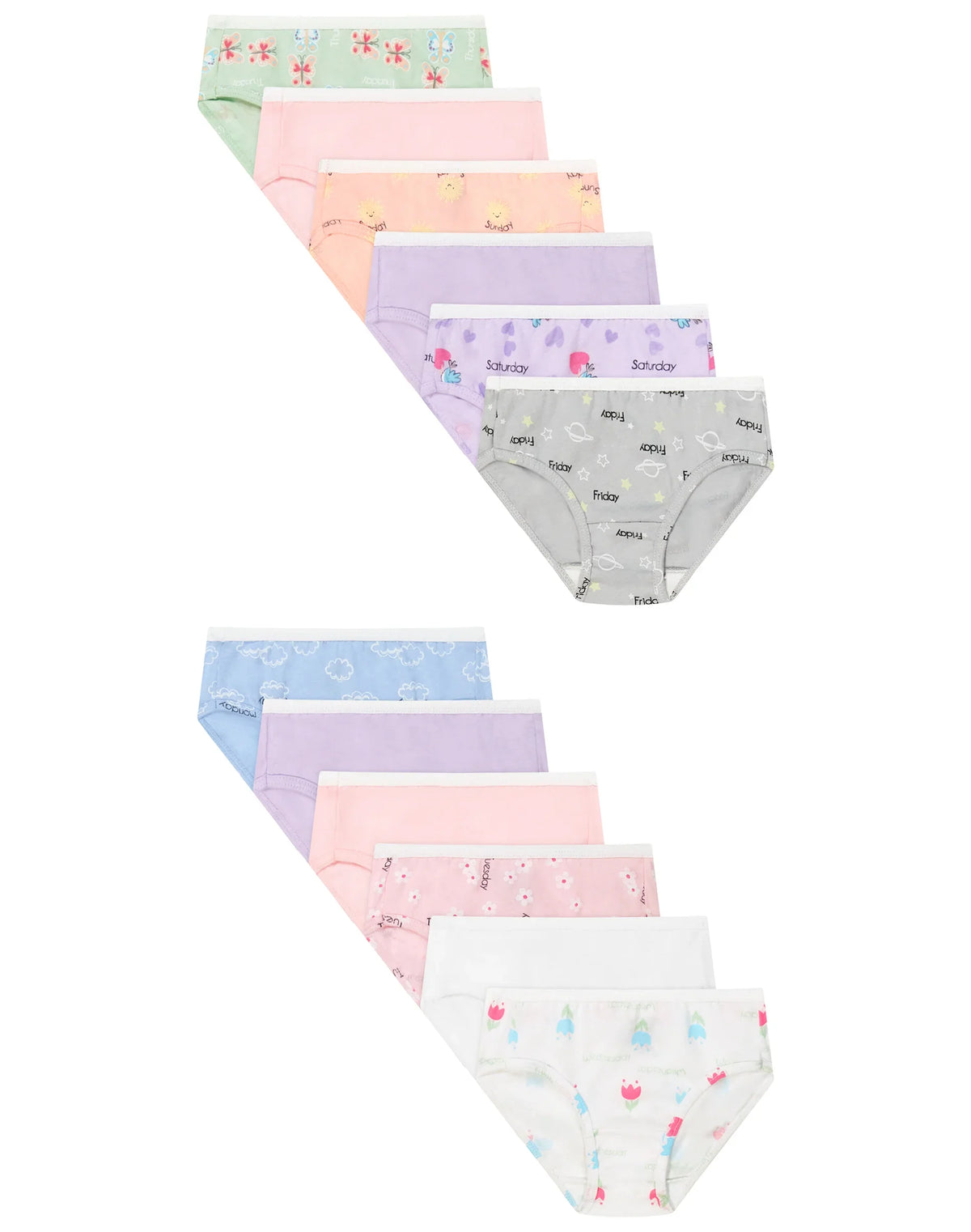 Hanes Core Cotton Toddler Girls' Underwear Briefs Pack, 12-Pack, 100% Cotton Main image