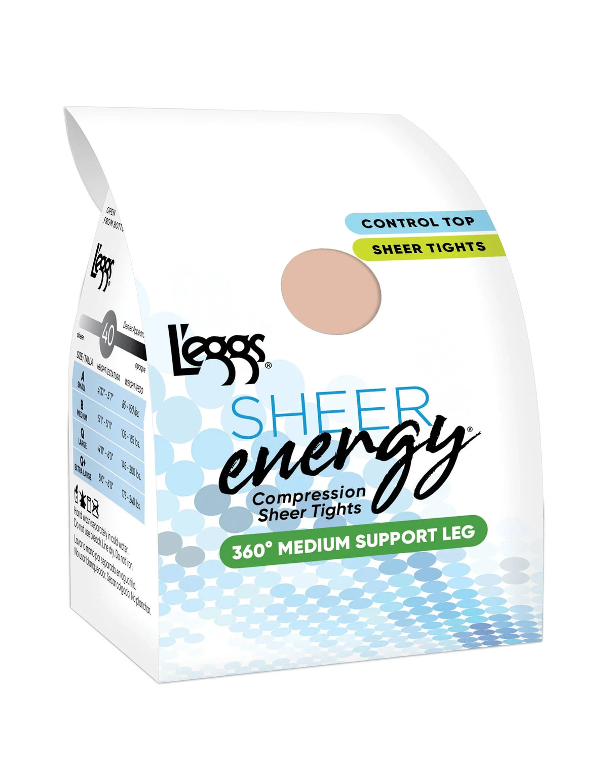 L'eggs Sheer Energy Medium Support Compression Tights, Sheer Toe Main image