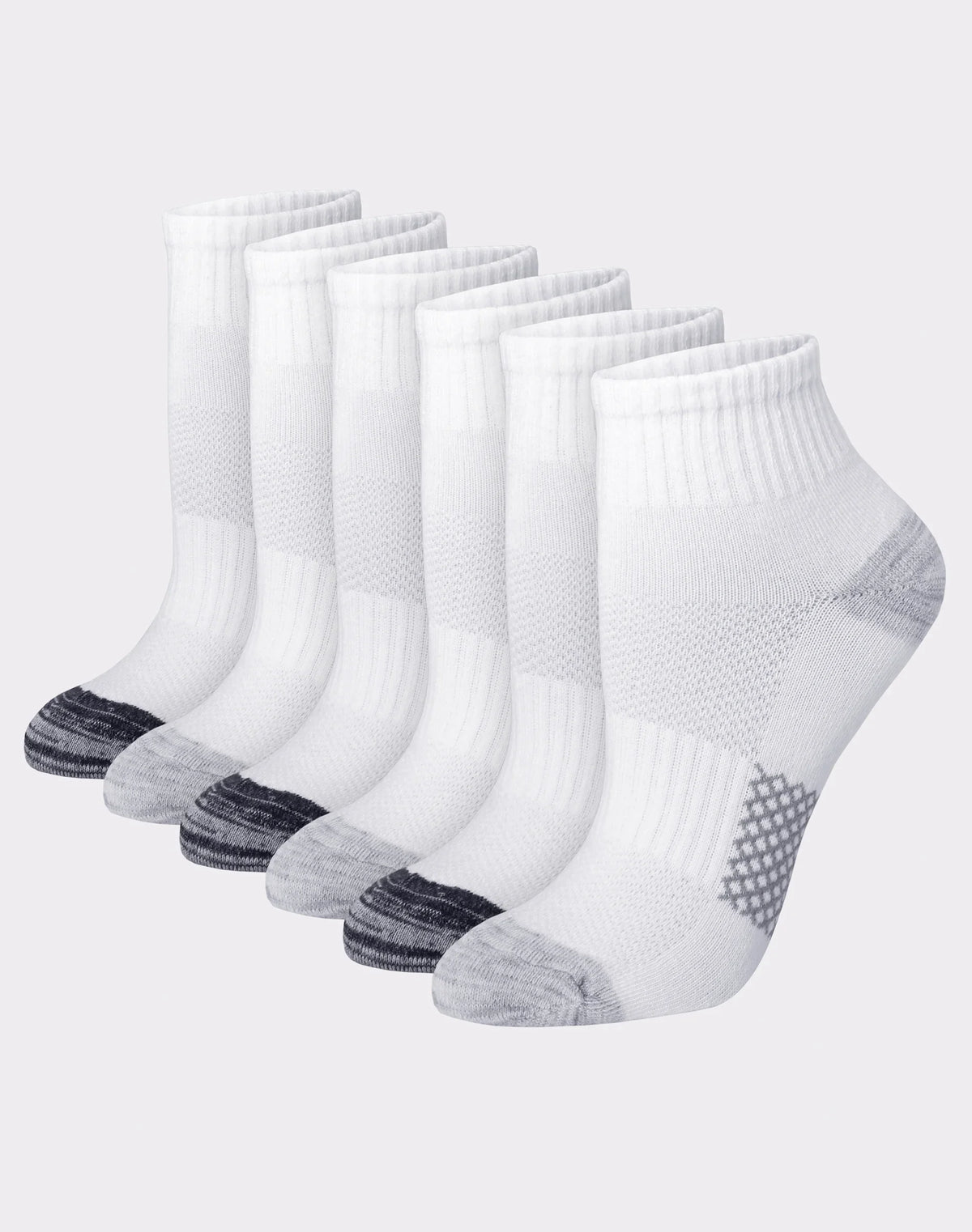 Hanes X-Temp Women's Ankle Socks, Extended Sizes, 6-Pairs Main image