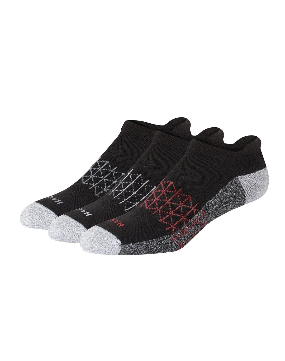 Hanes Absolute Active Men’s Cushioned Heel Shield Socks, Shoe Sizes 6-12, 3-Pairs Main image