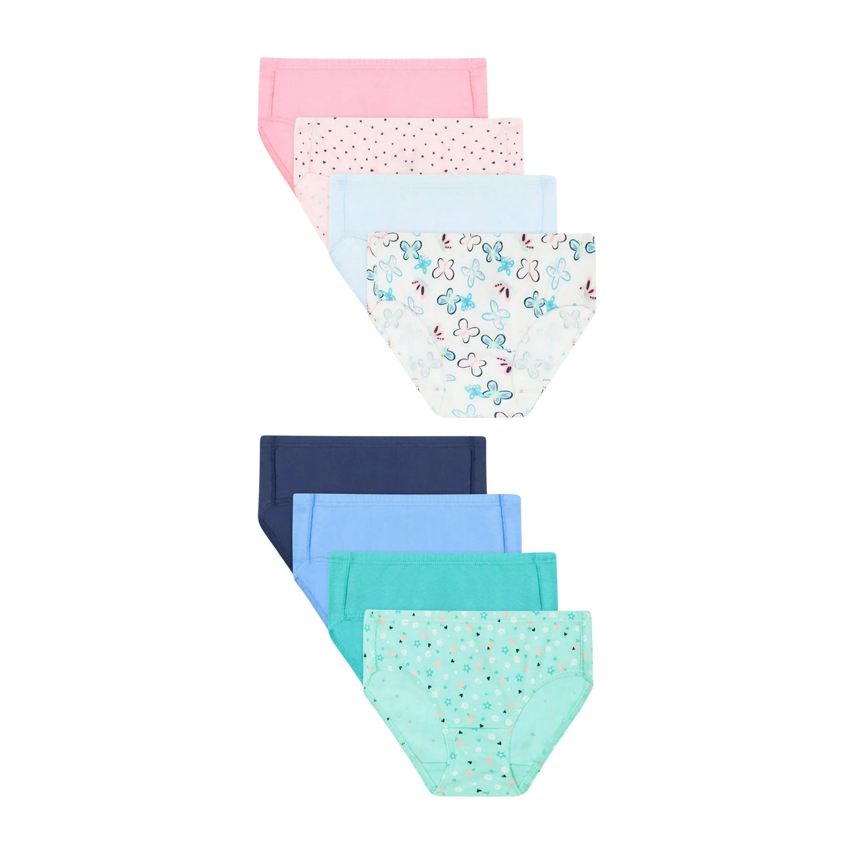 Hanes Pure Comfort Toddler Girls' Underwear Briefs, 8-Pack, Organic Cotton Main image