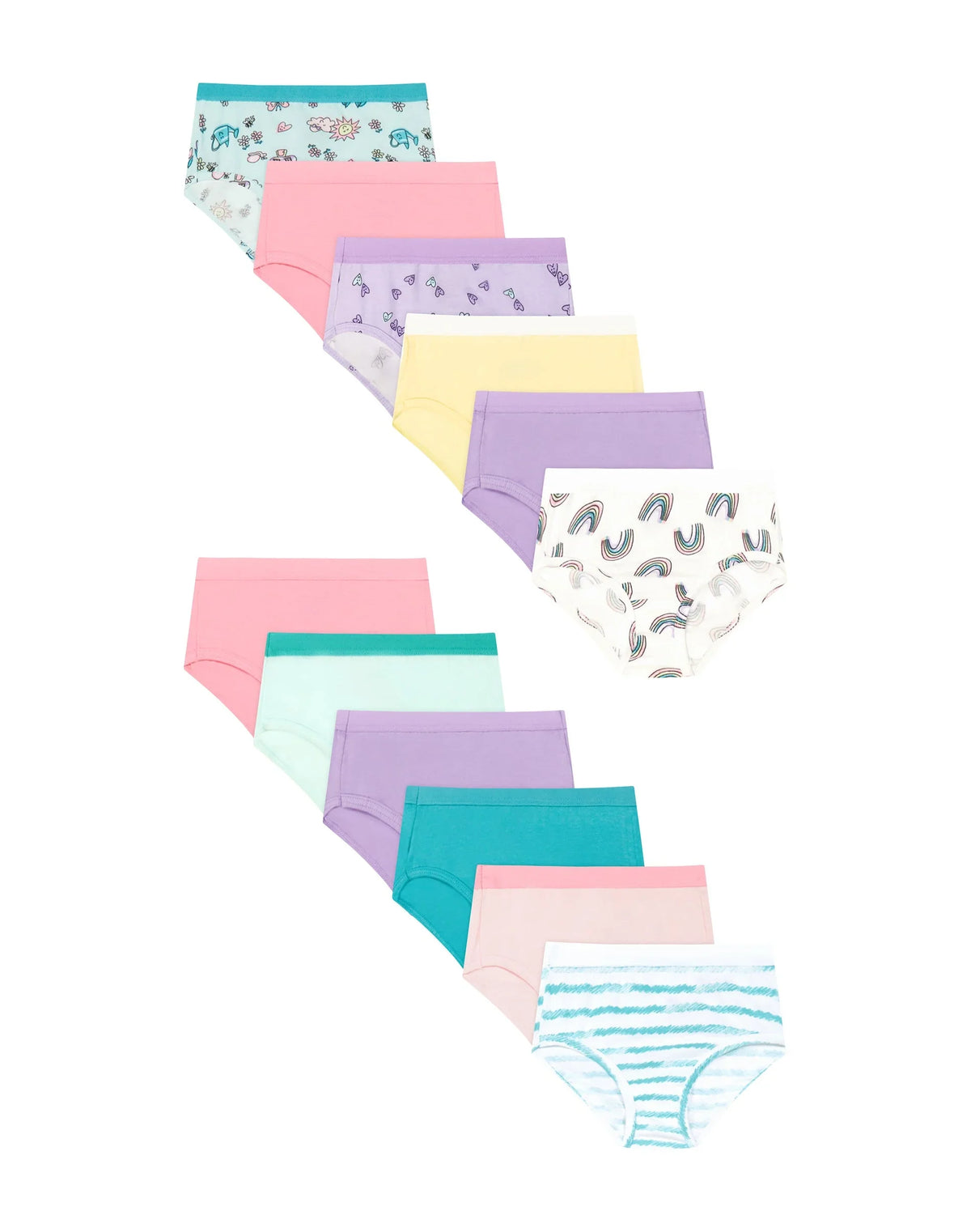 Hanes Toddler Girls' Underwear Briefs Pack, 12-Pack, Cotton Blend Main image