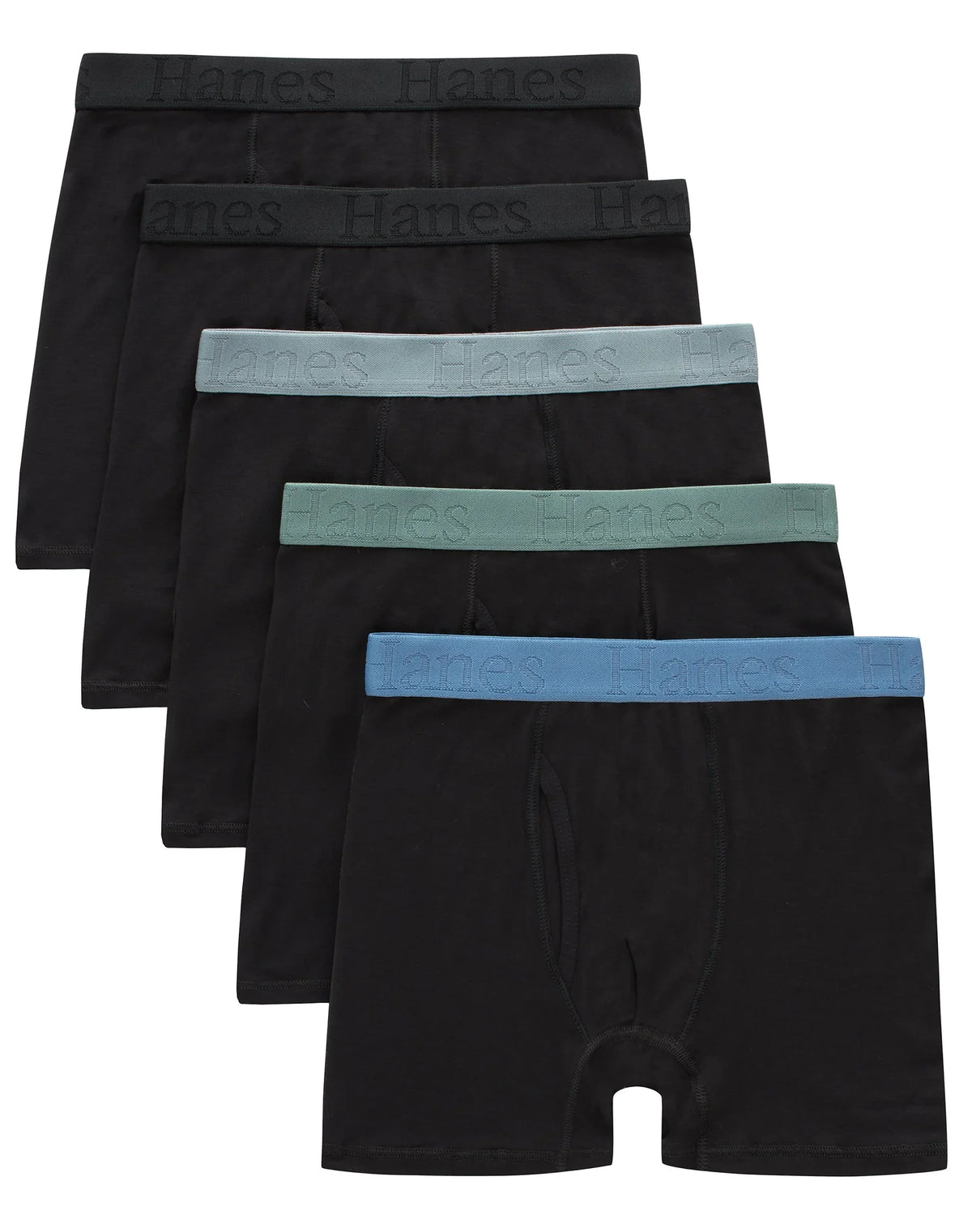 Hanes Originals Ultimate SuperSoft Boys' Boxer Brief Underwear, Assorted, 5-Pack Main image