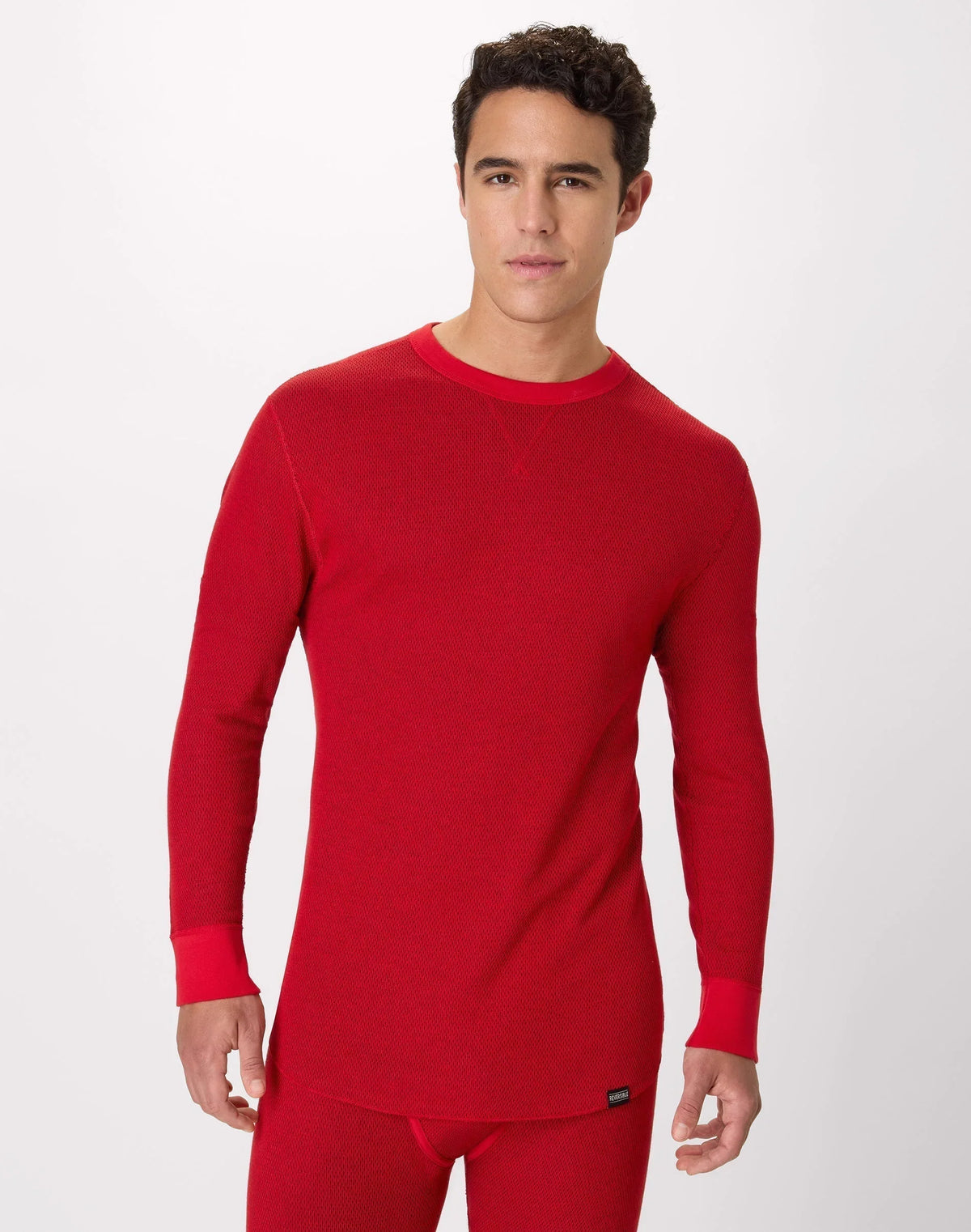 Hanes Men's Long-Sleeve Thermal Shirt, Reversible, Crewneck Main image