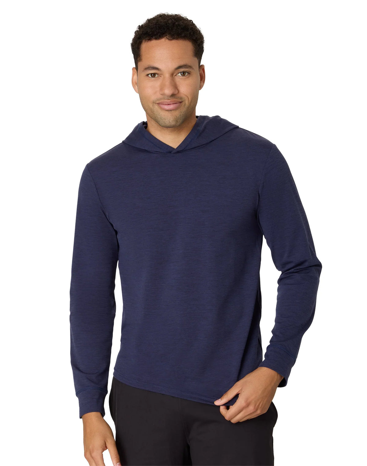 Hanes Moves Men’s Hooded Long-Sleeve T-Shirt, Moisture-Wicking Main image