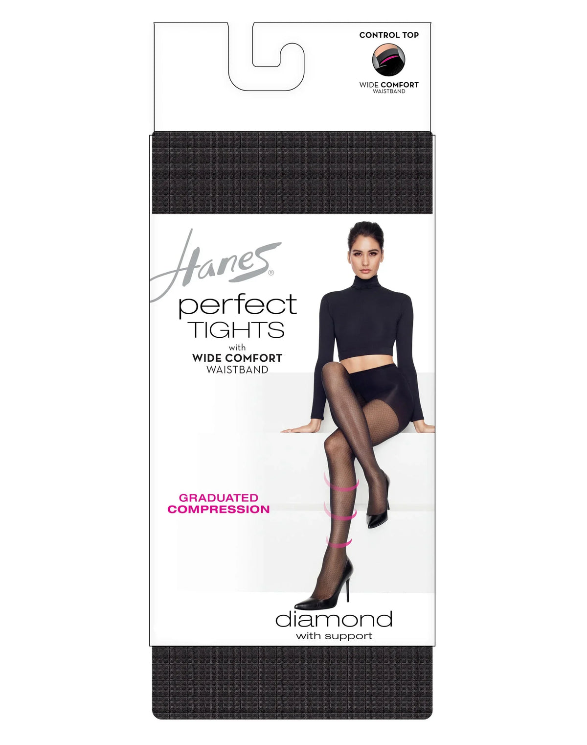 Hanes Perfect Diamond Women's Tights, Compression, Control Top Main image