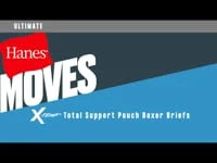 Hanes Moves Ultimate Men's Anti-Chafe Trunk Underwear, Total Support Pouch, X-Temp, 4-Pack, 4"