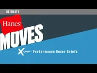 Hanes Moves Ultimate Men’s Anti-Chafe Long Leg Boxer Brief Underwear, Total Support Pouch, X-Temp, Black/Grey/Blue, 4-Pack, 8” Secondary image